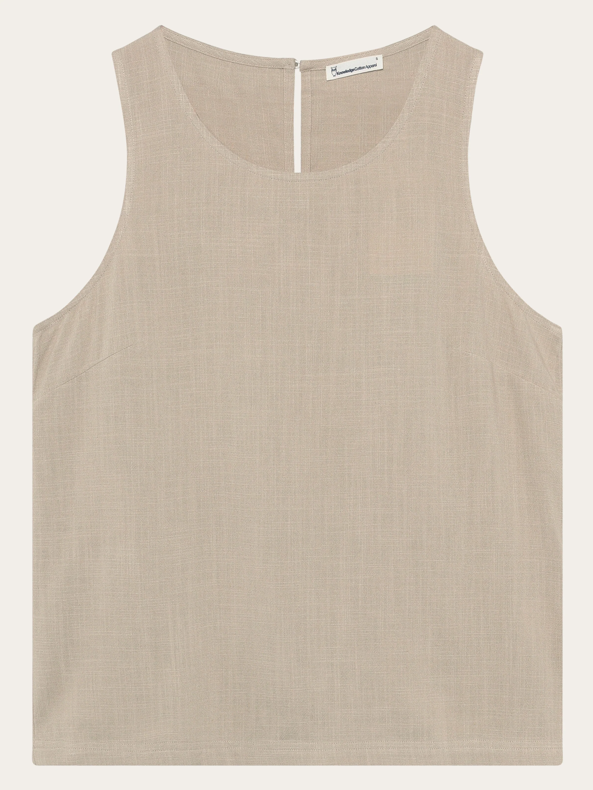 Linen blend top - Light feather gray