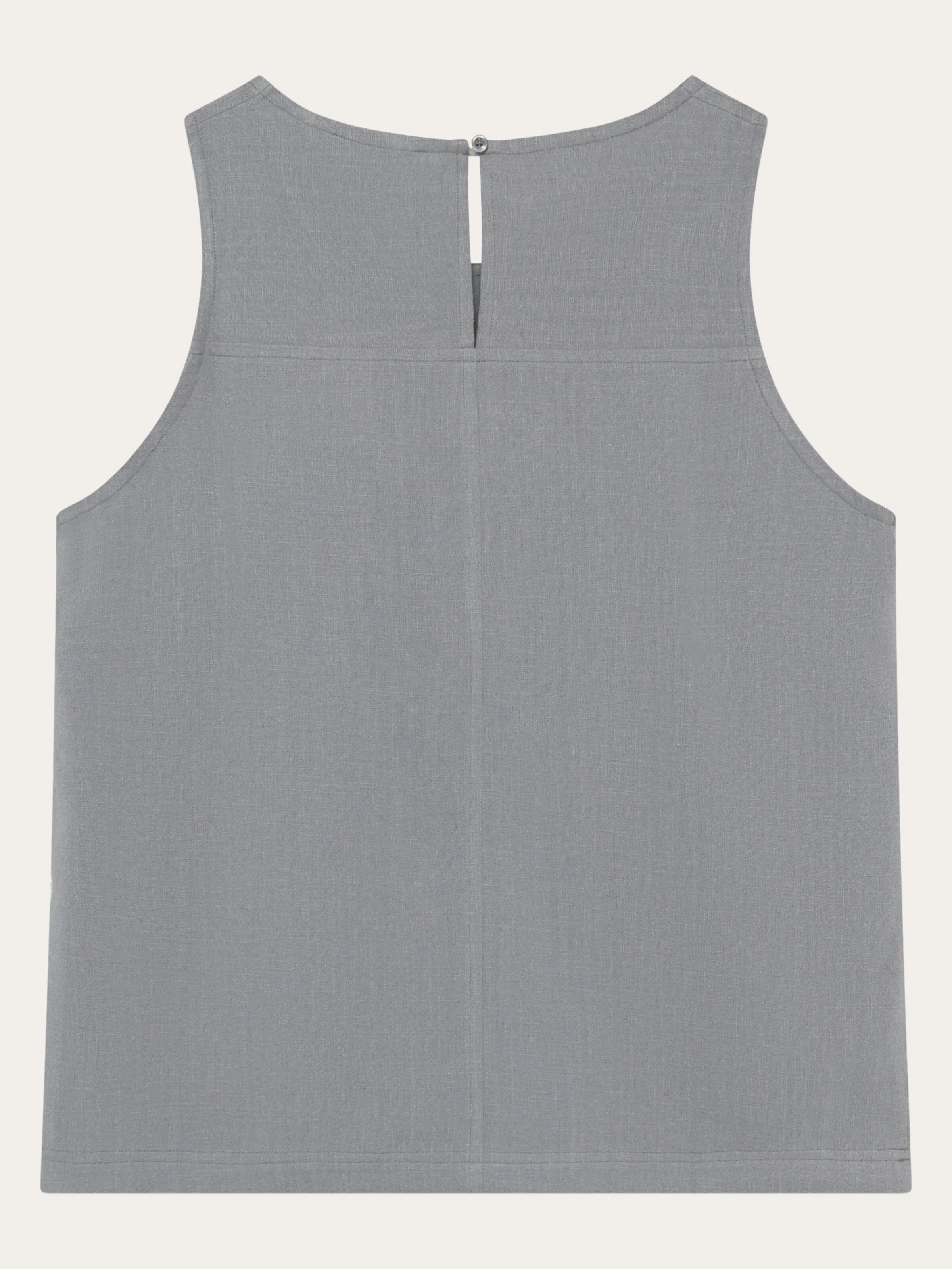 Linen blend top - Ultimate Grey - Image 3