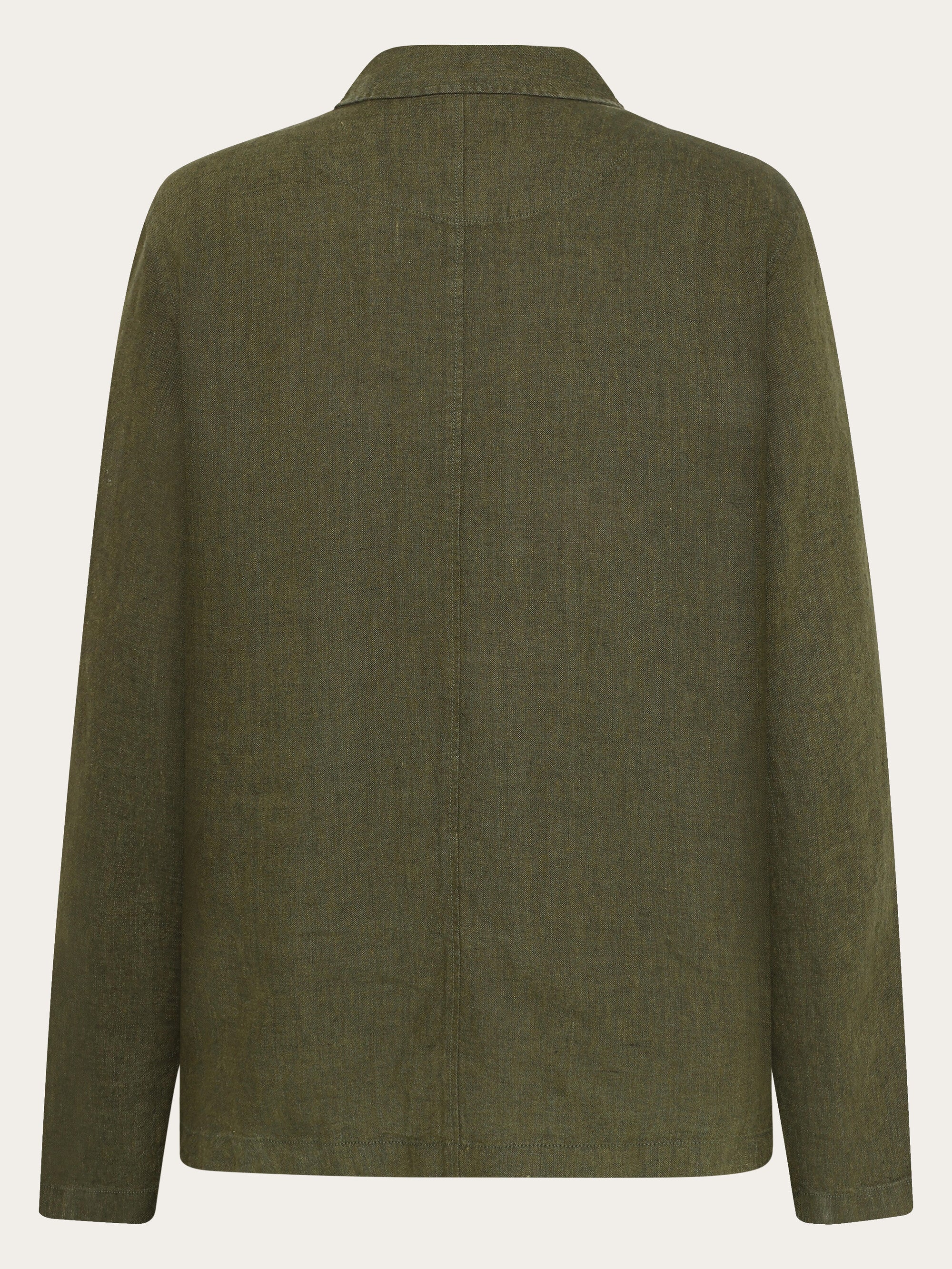 Linen overshirt - Burned Olive - Image 6