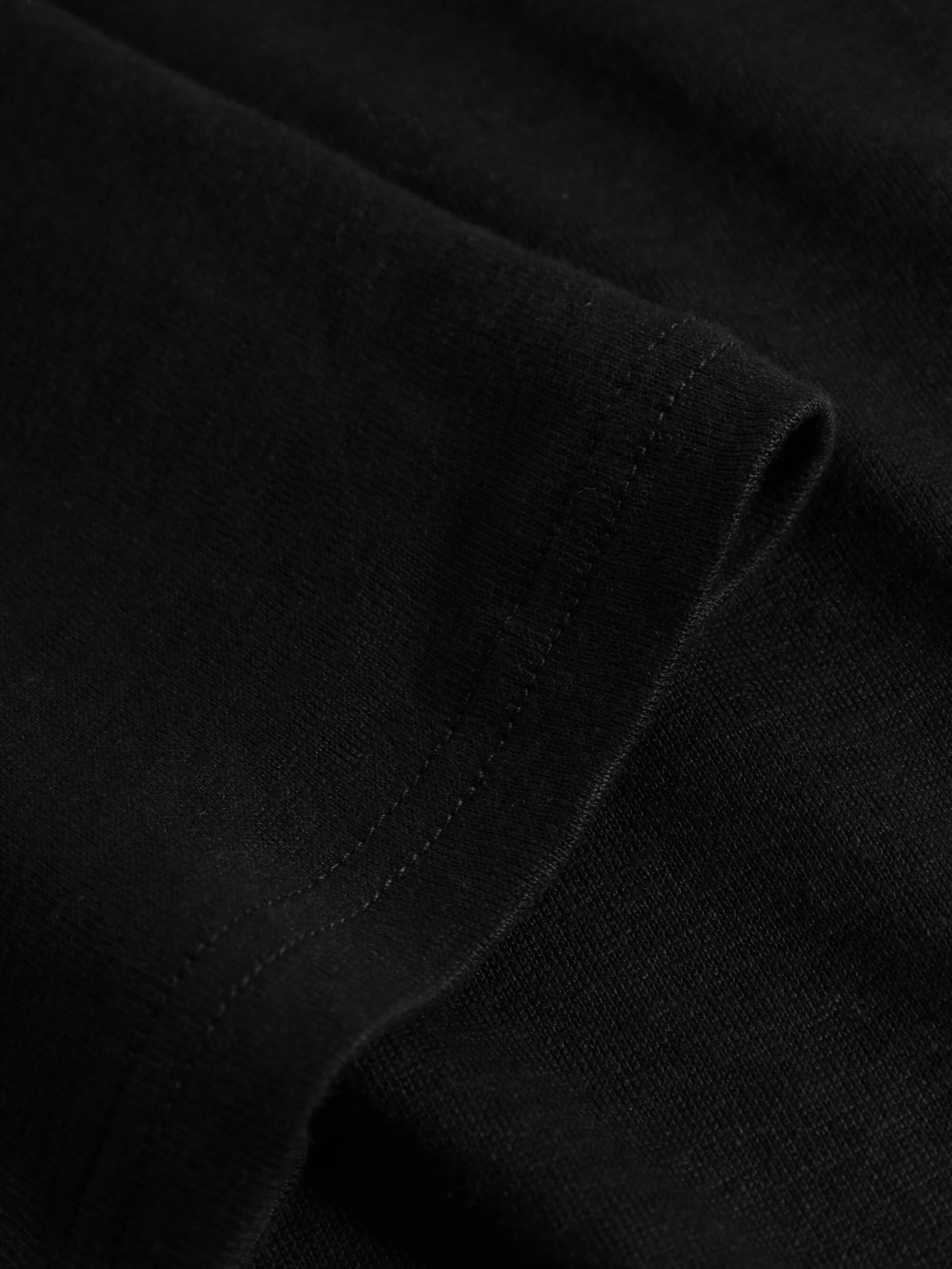 Linen polo - Black Jet - Image 5