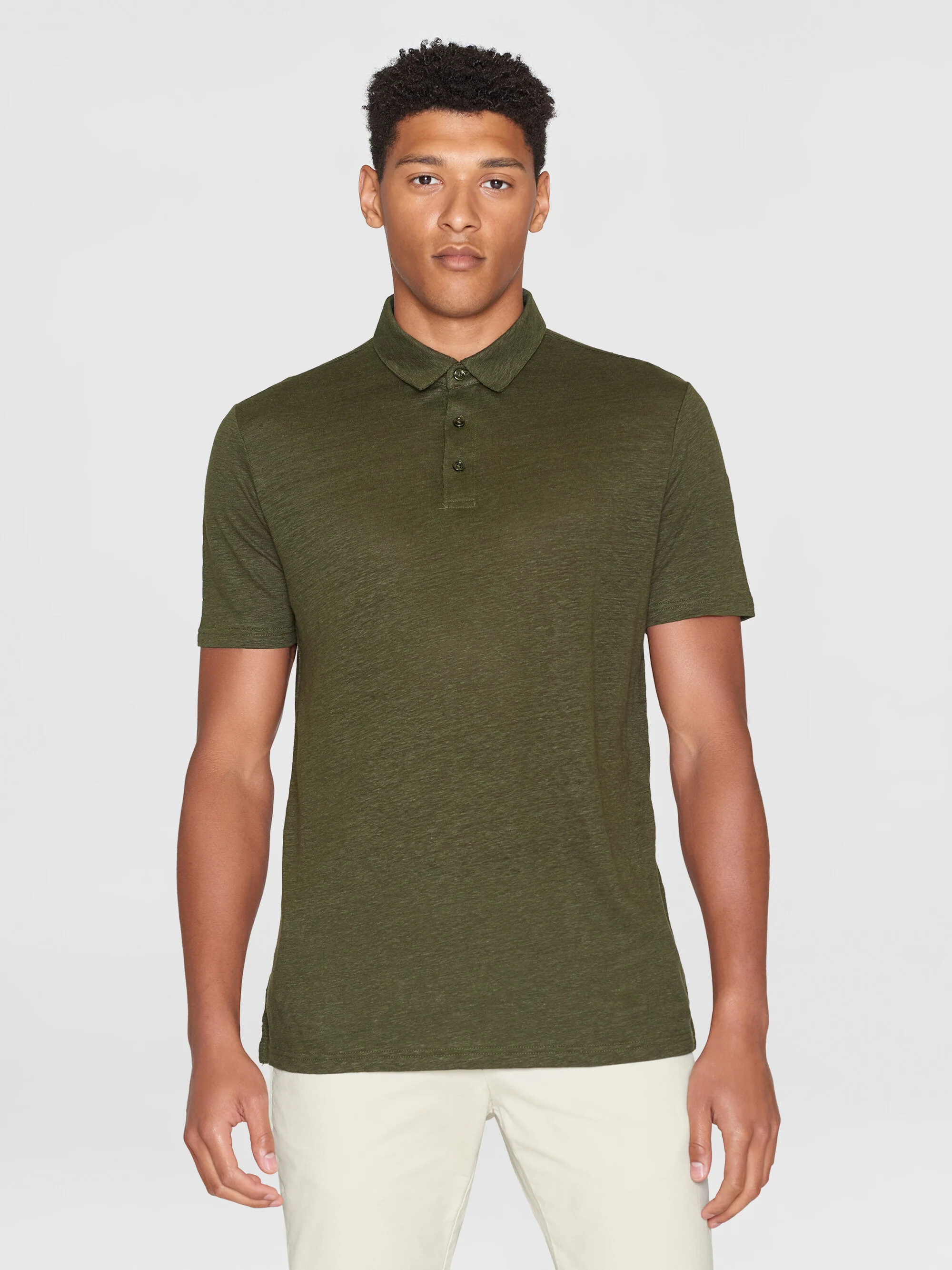 Linen polo - Forest Night - Image 2