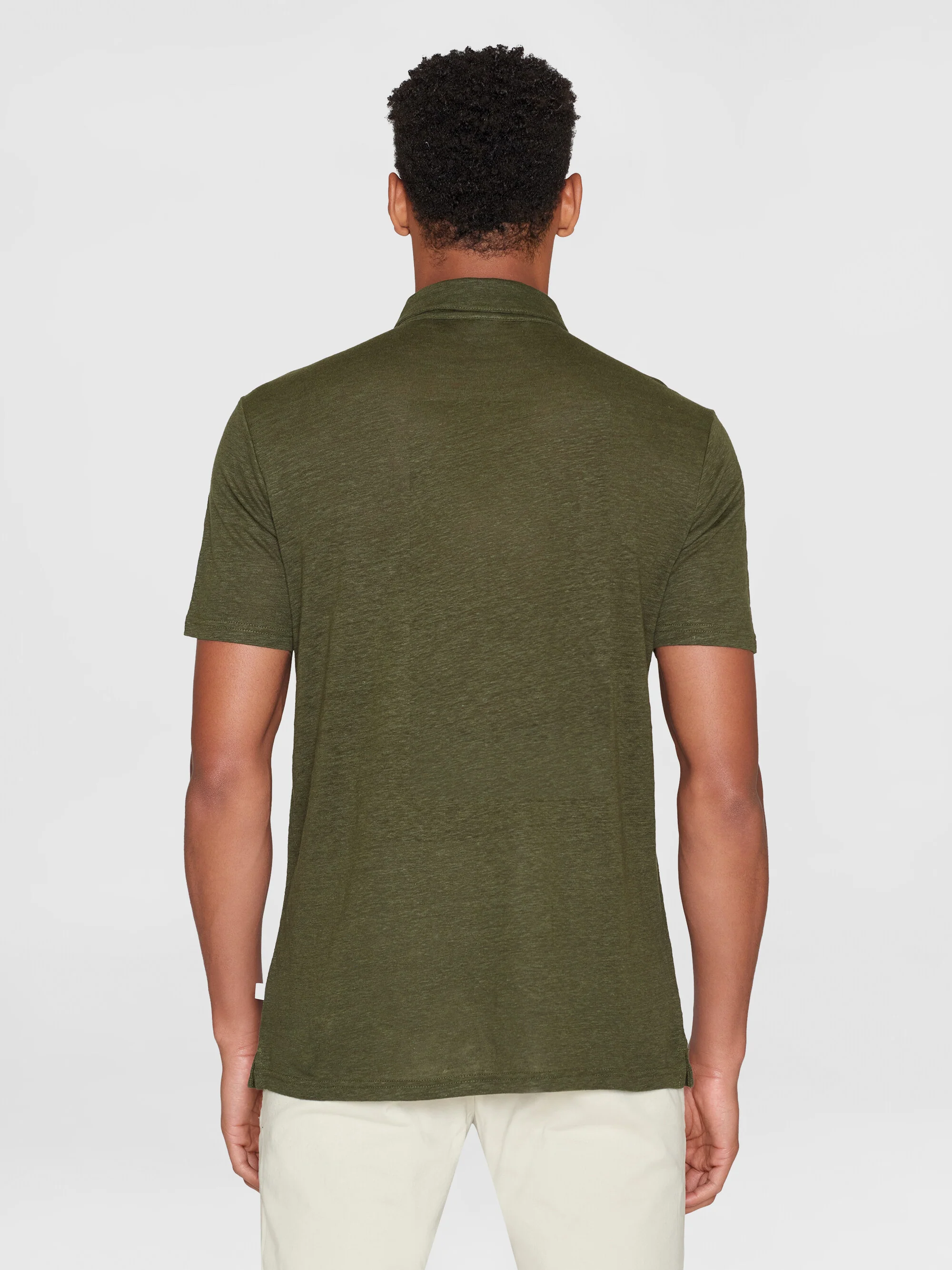 Linen polo - Forest Night - Image 3
