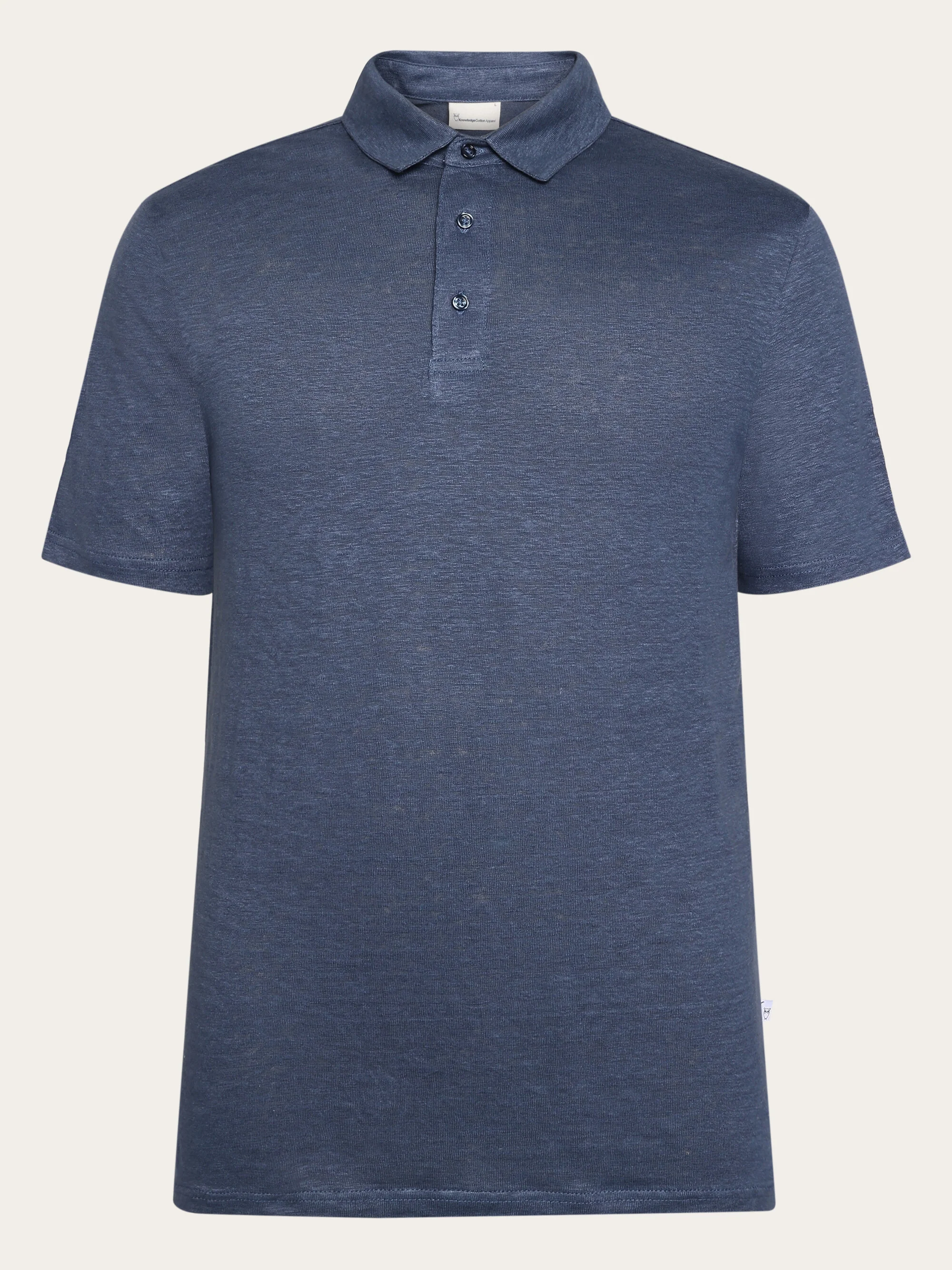Linen polo - Vintage Indigo