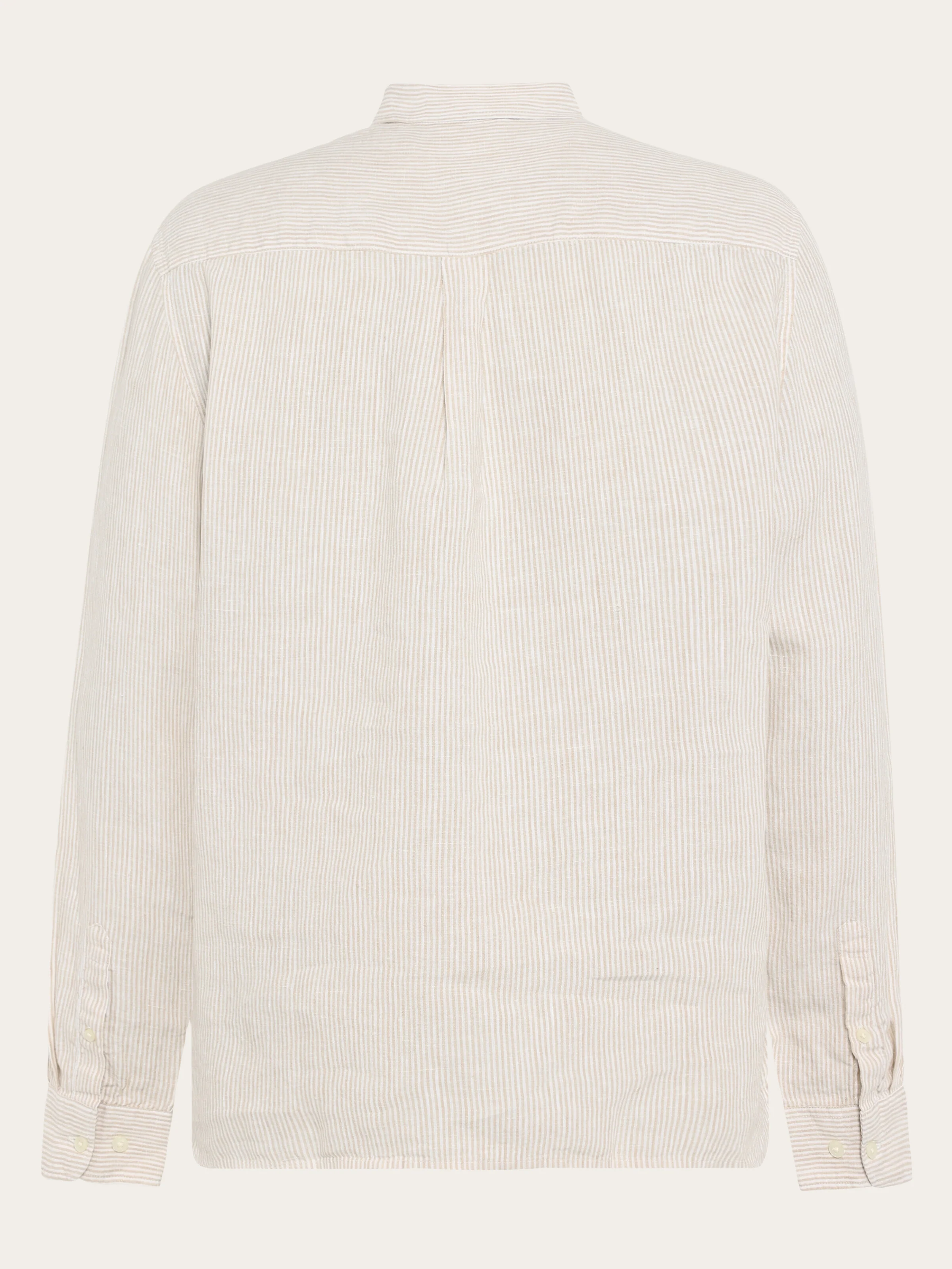 Linen stripe shirt - Yarndyed Light feather gray - Image 3