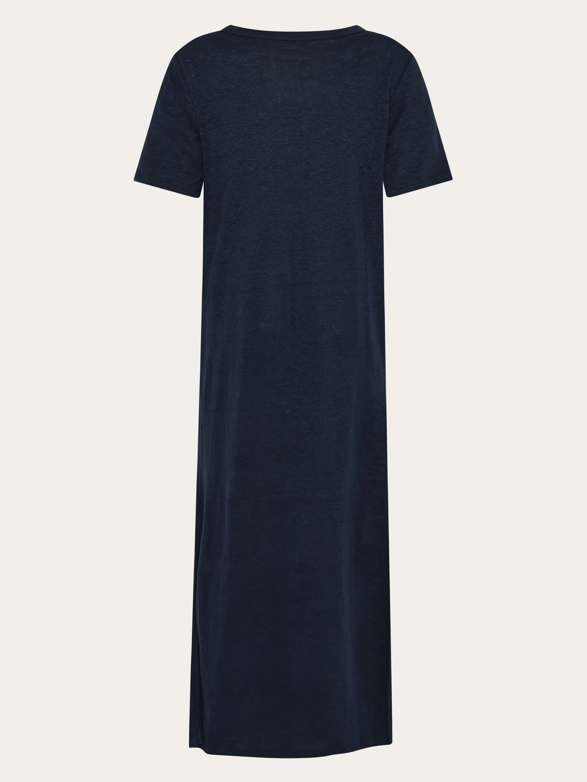 Linen t-shirt dress - Total Eclipse - Image 4