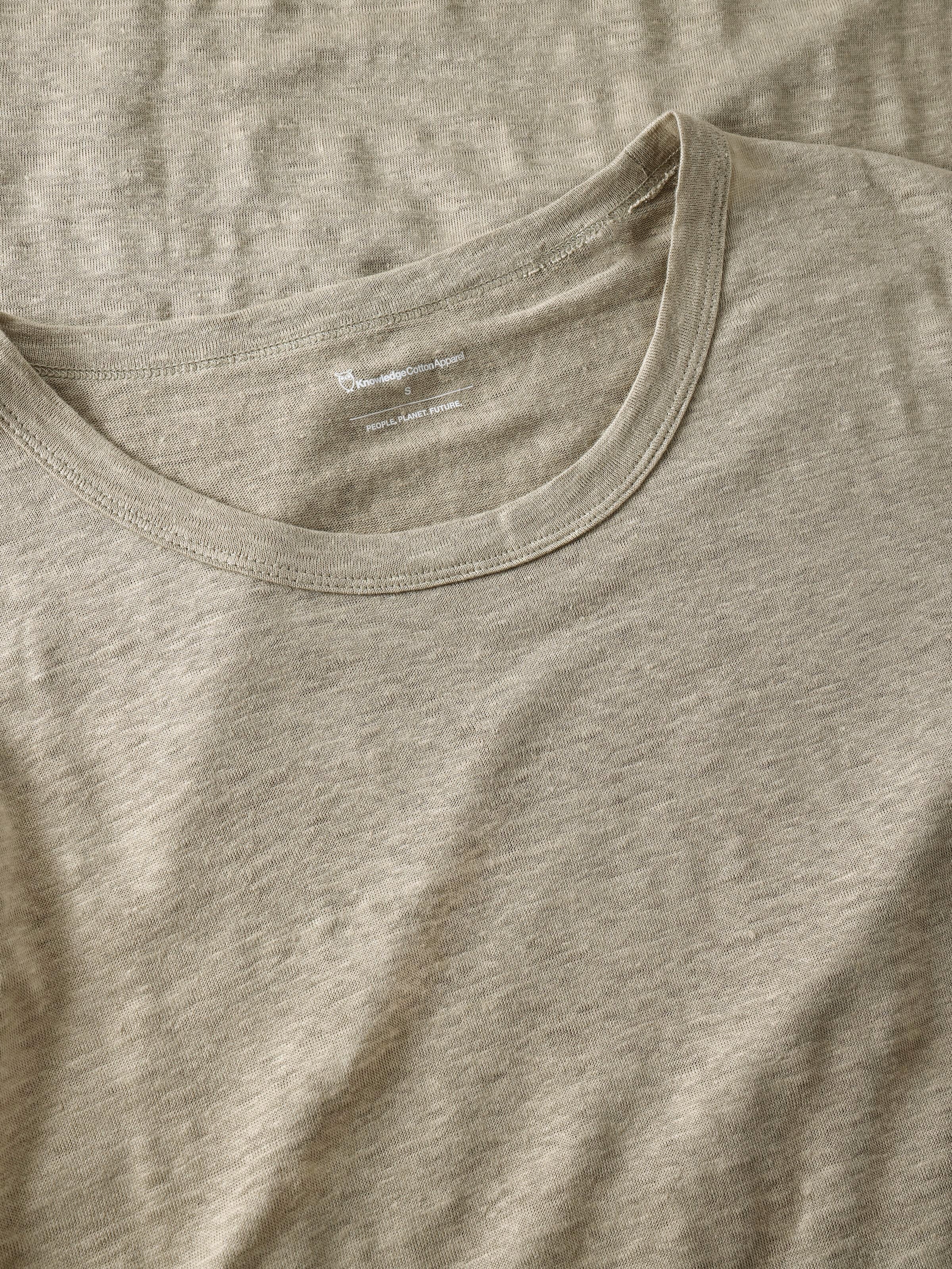 Linen t-shirt dress - Twill - Image 2