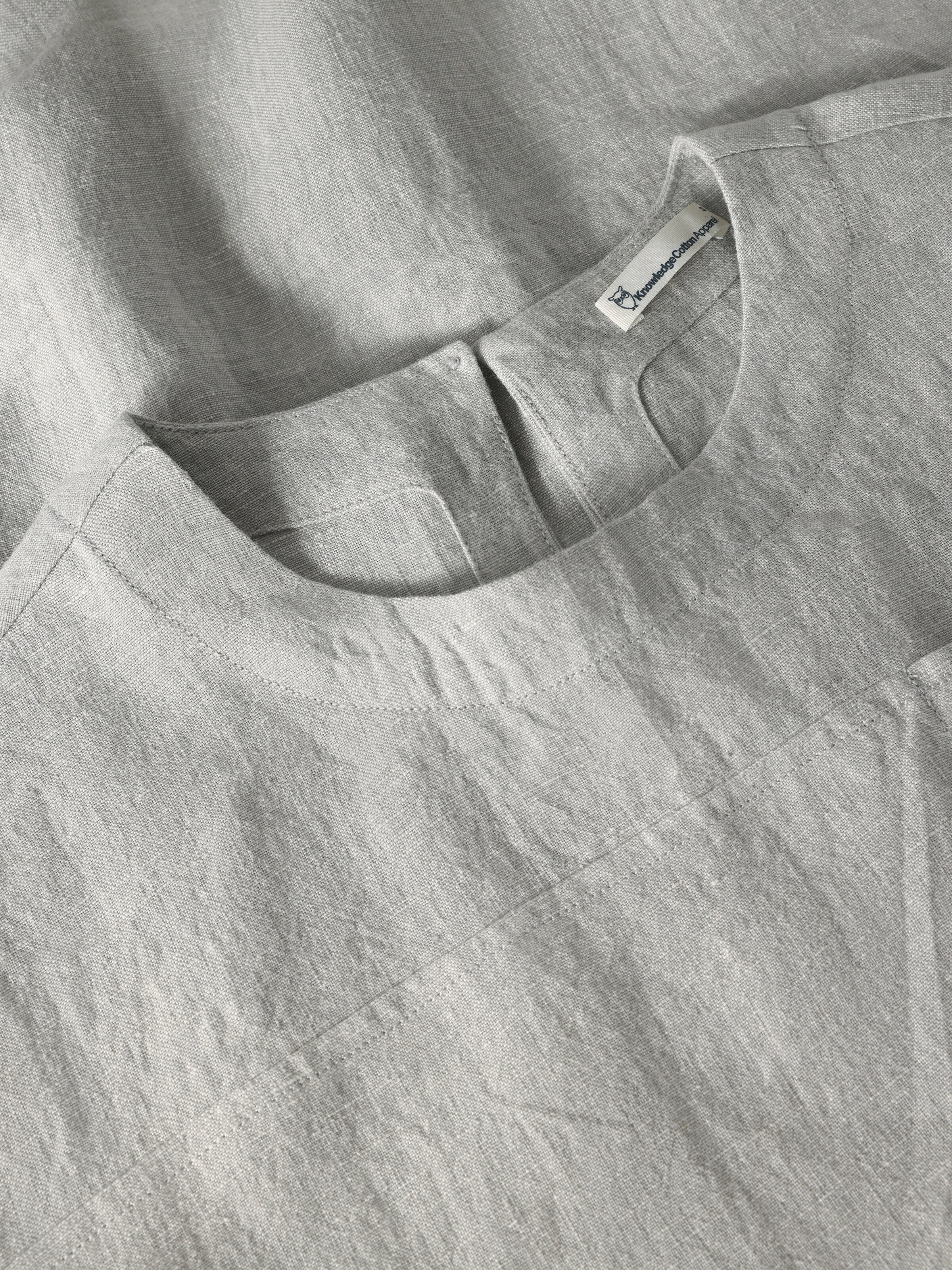 Linen t-shirt dress - Yarndyed Ultimate Grey - Image 2