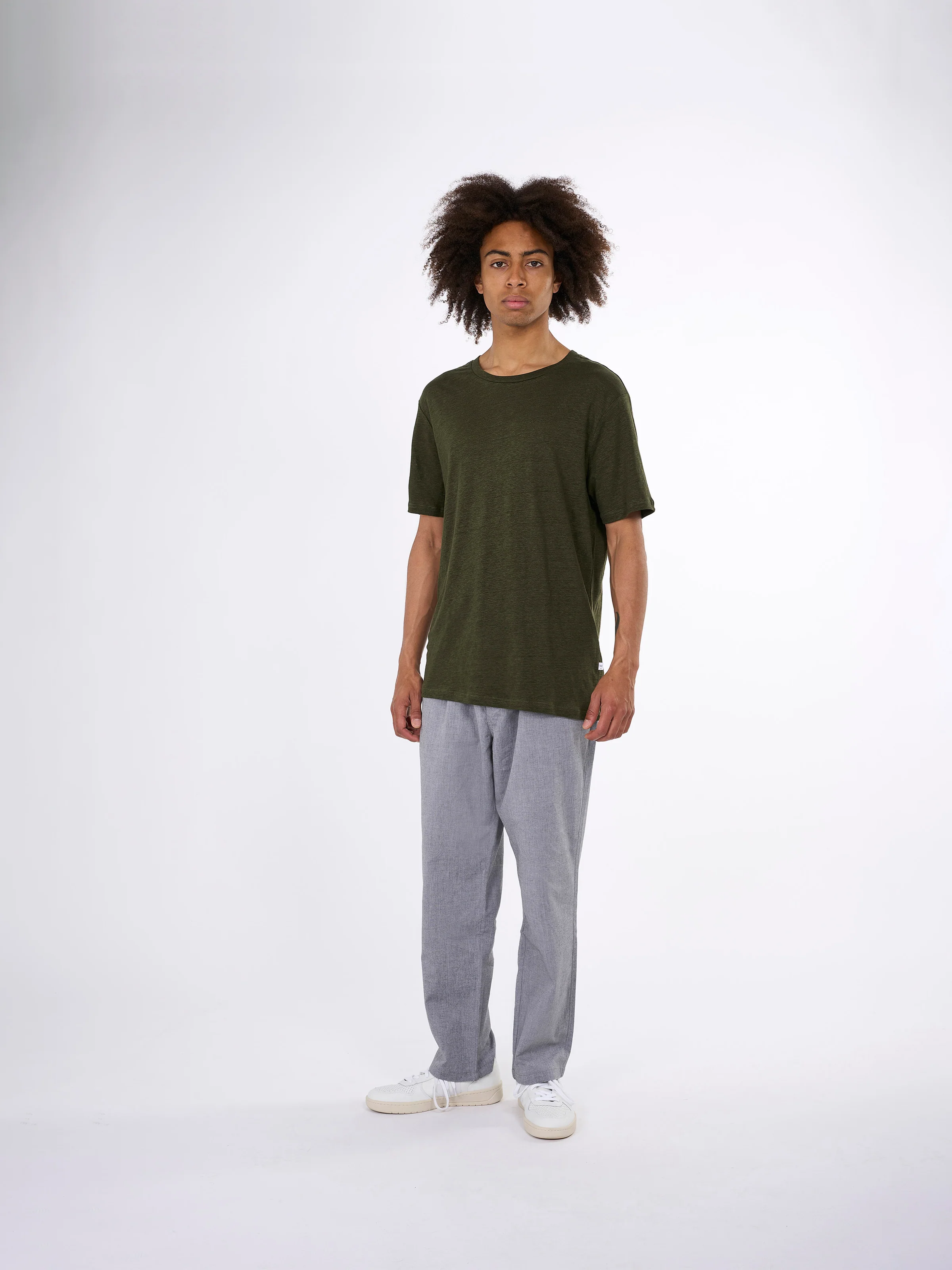 Linen t-shirt - Forest Night - Image 8