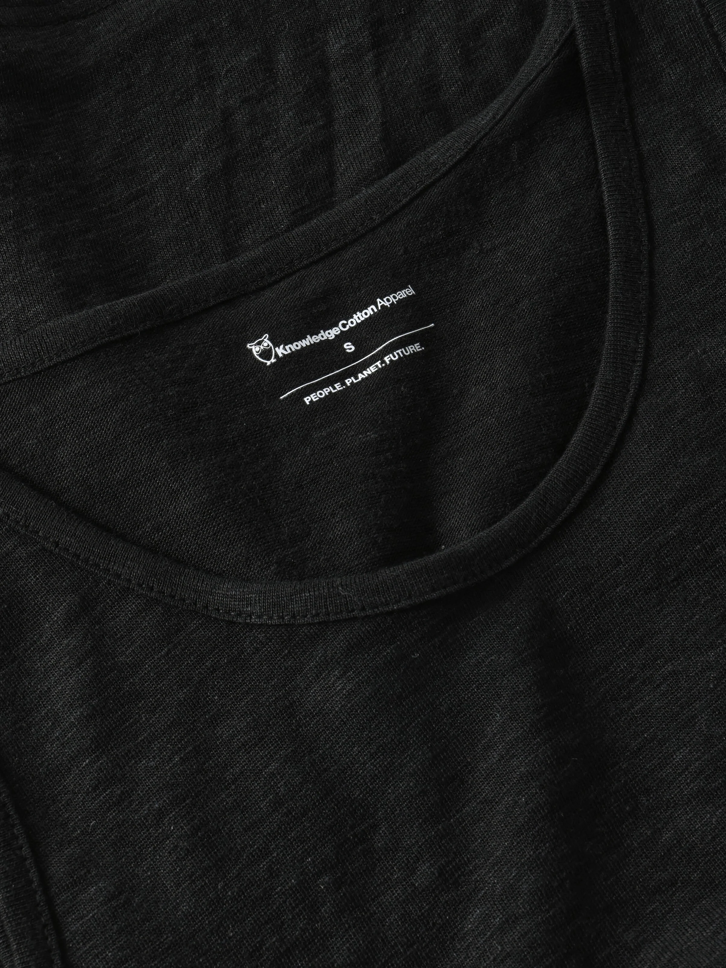 Linen tank top - Black Jet - Image 2