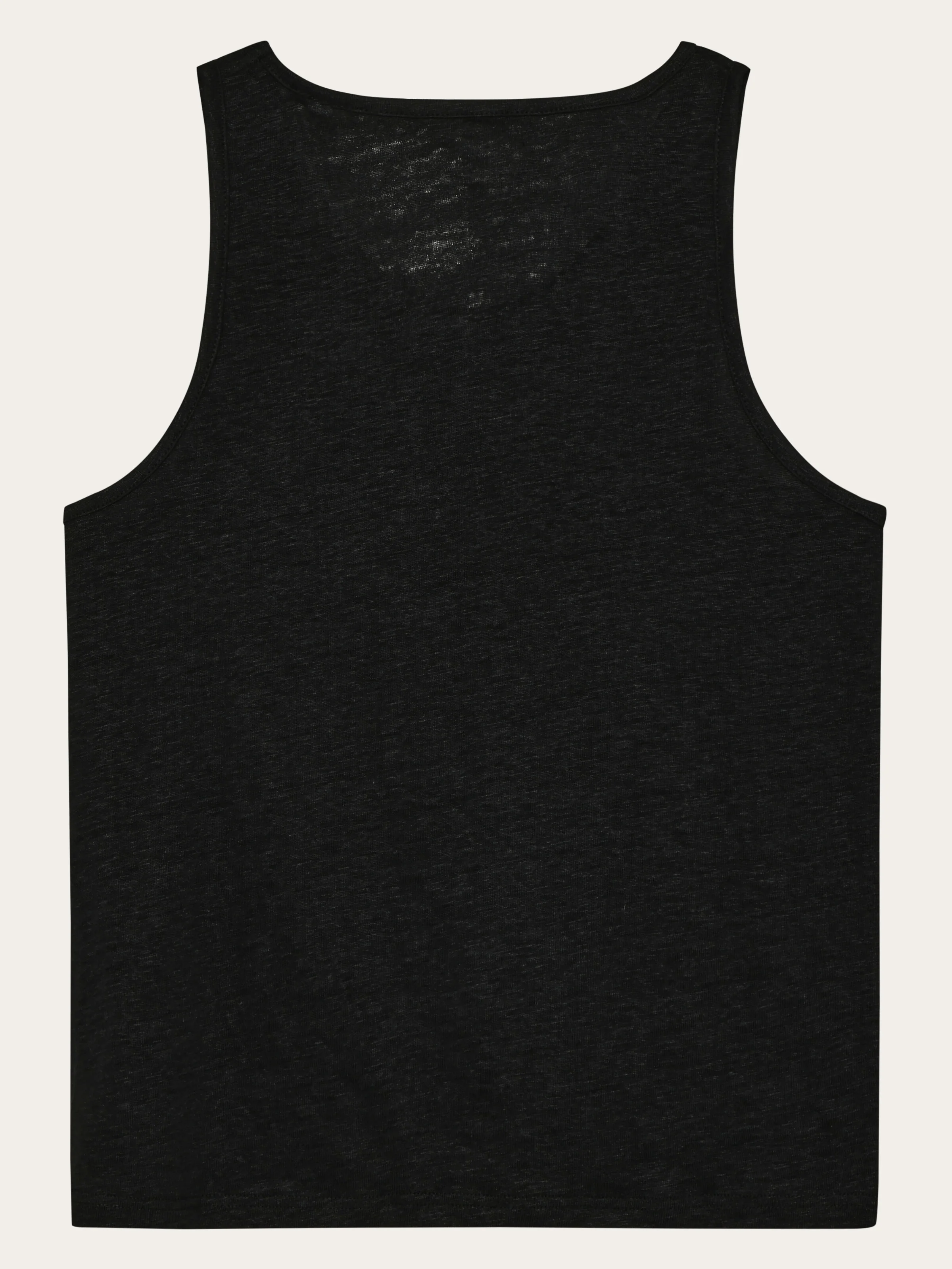 Linen tank top - Black Jet - Image 3