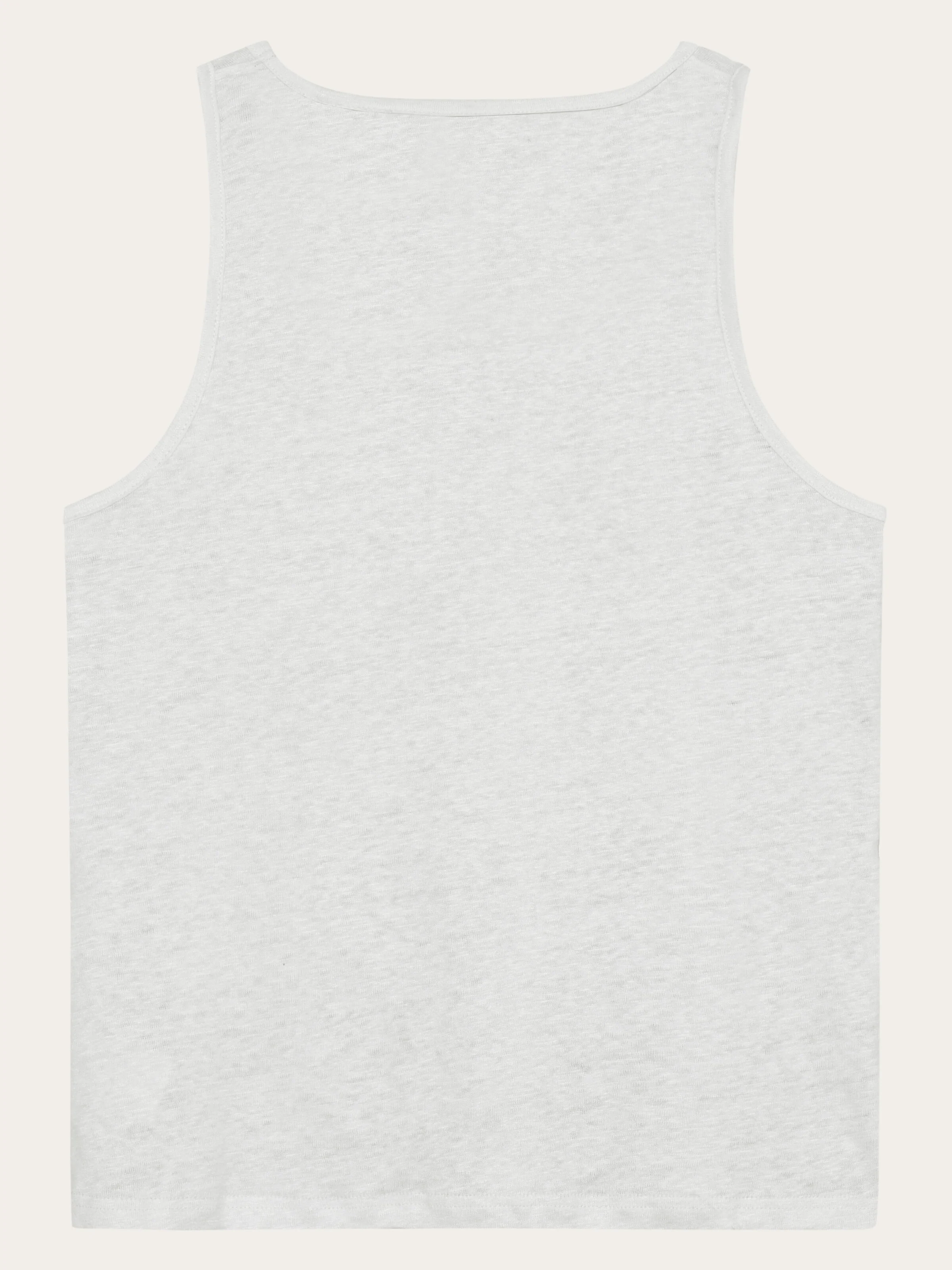 Linen tank top - Bright White - Image 3