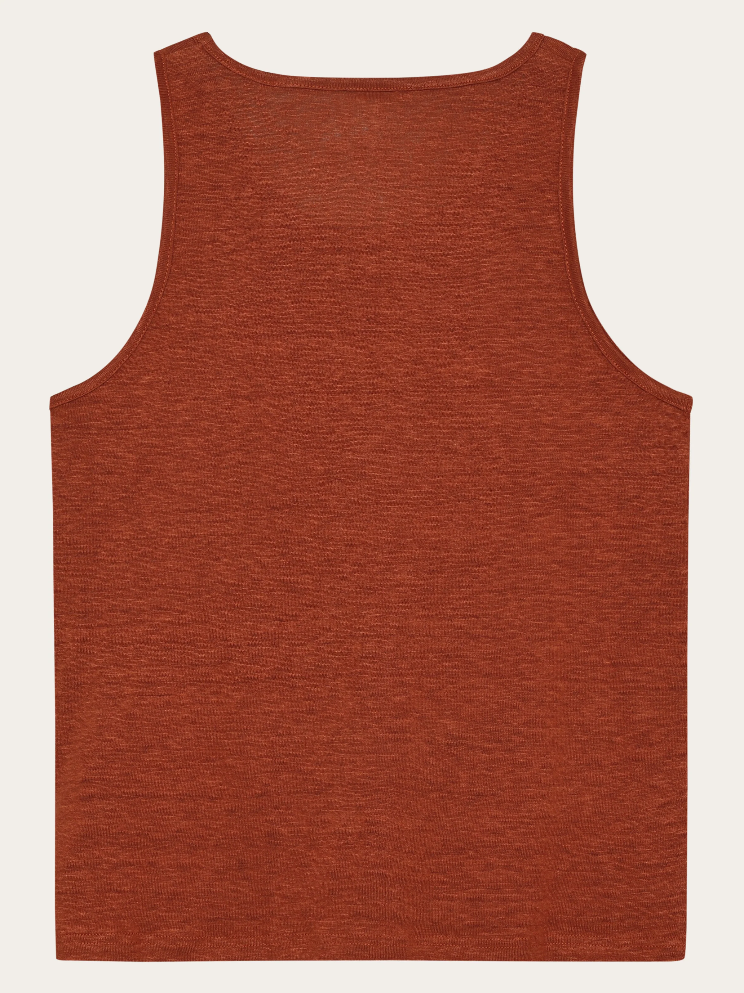 Linen tank top - Burnt Brick - Image 3