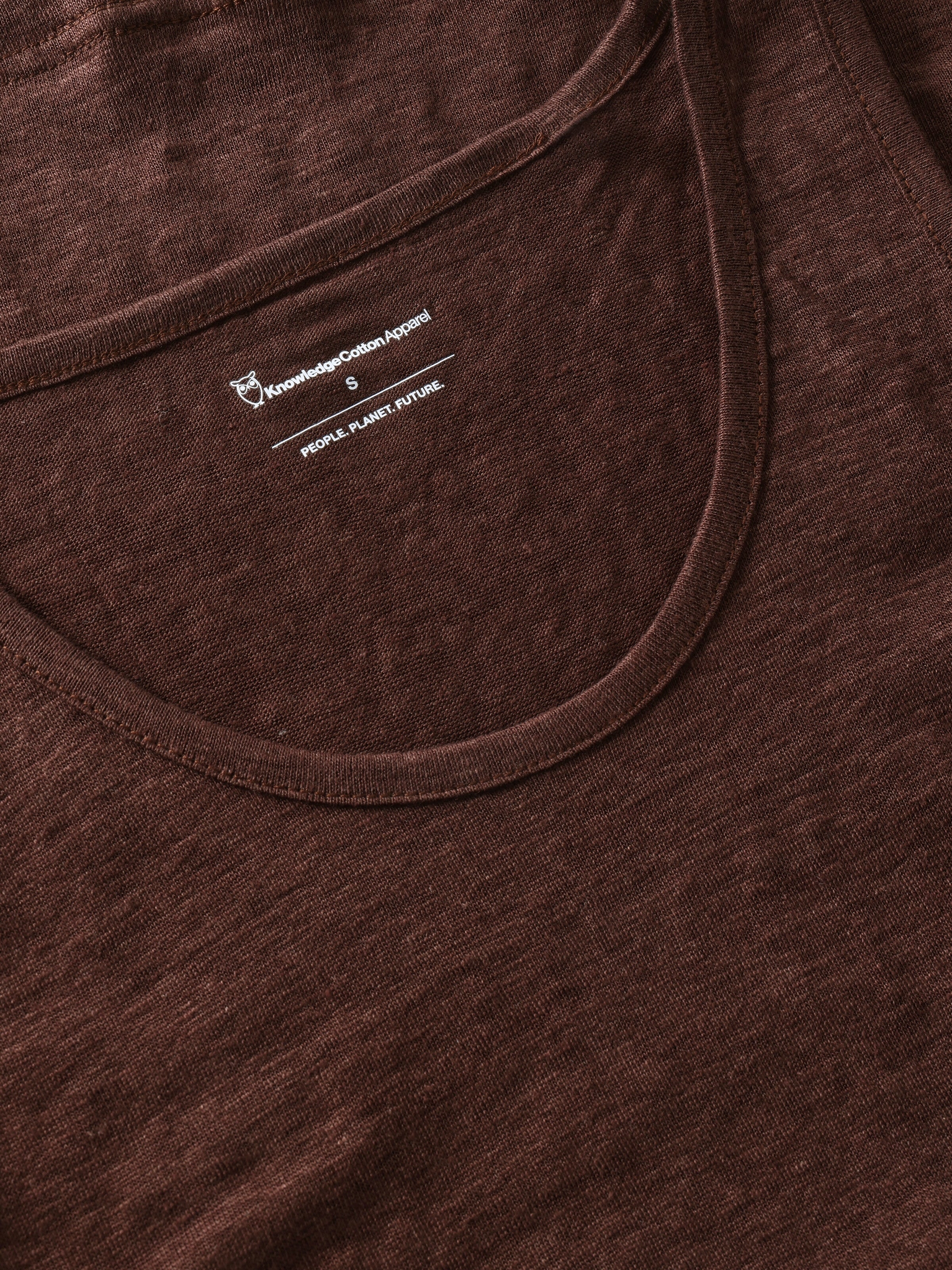 Linen tank top - Shaved Chocolate - Image 2
