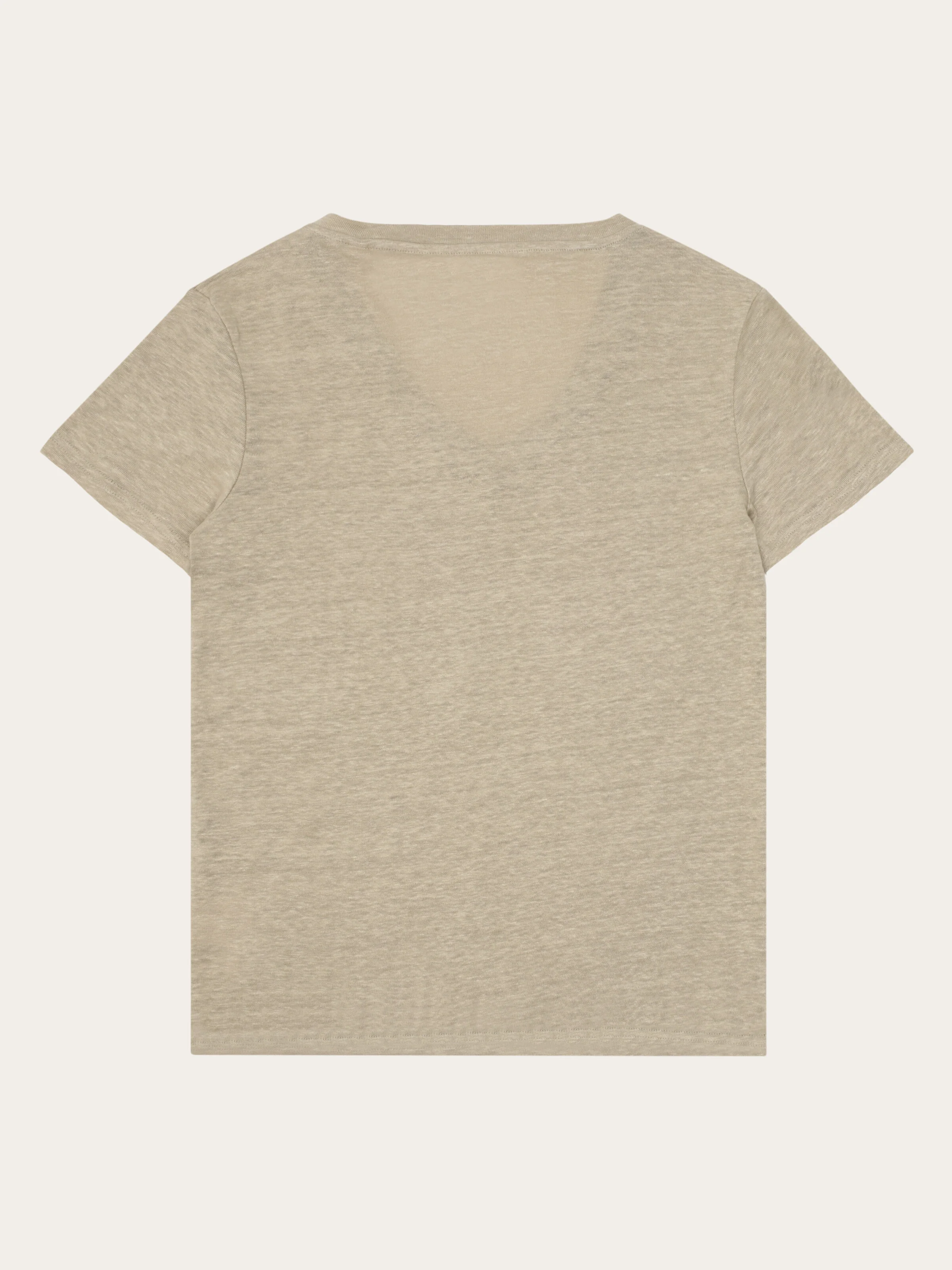 Linen v-neck t-shirt - Twill - Image 3