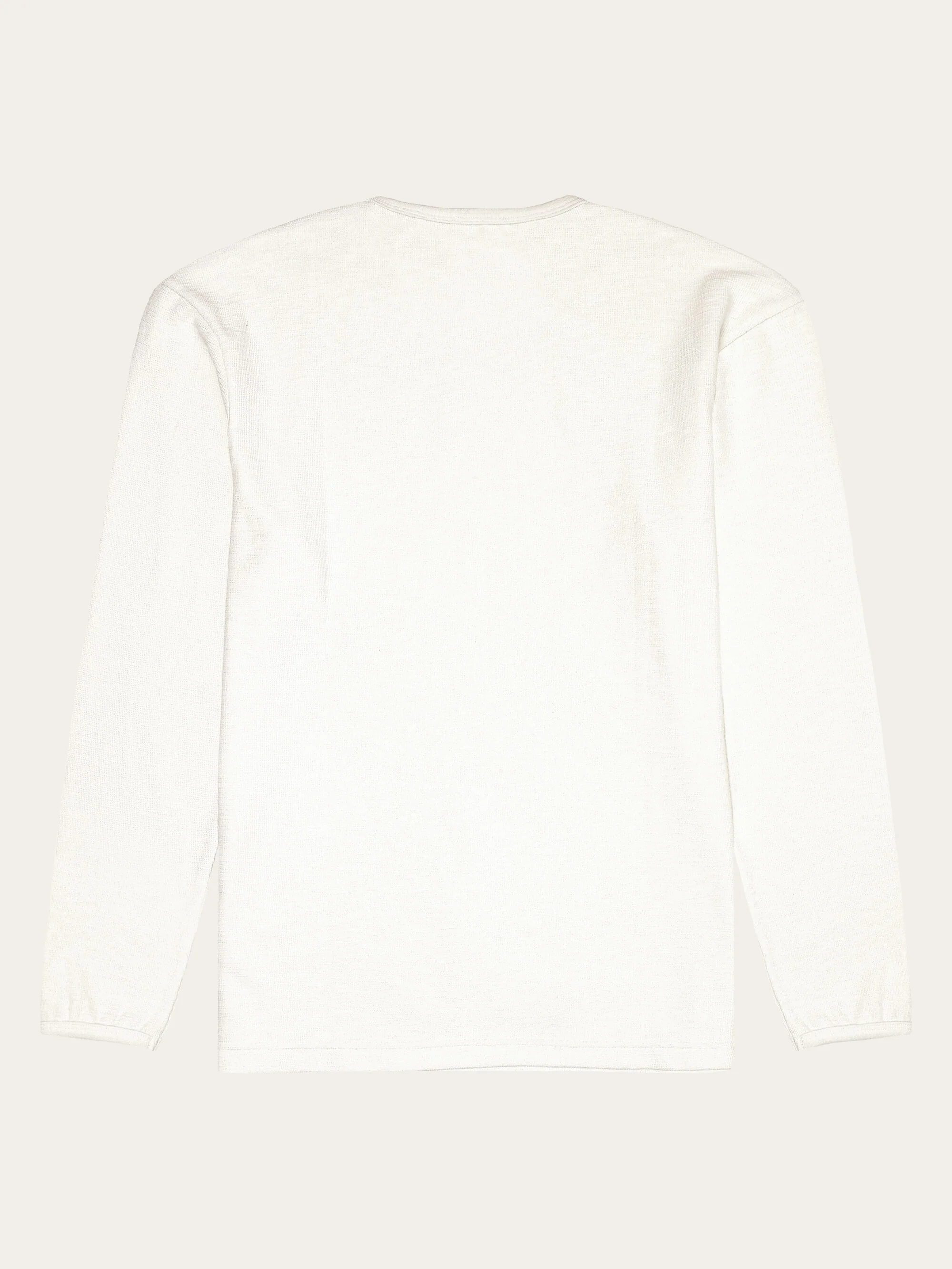 Long sleeved structured slub sweat - GOTS/Vegan - Egret - Image 3