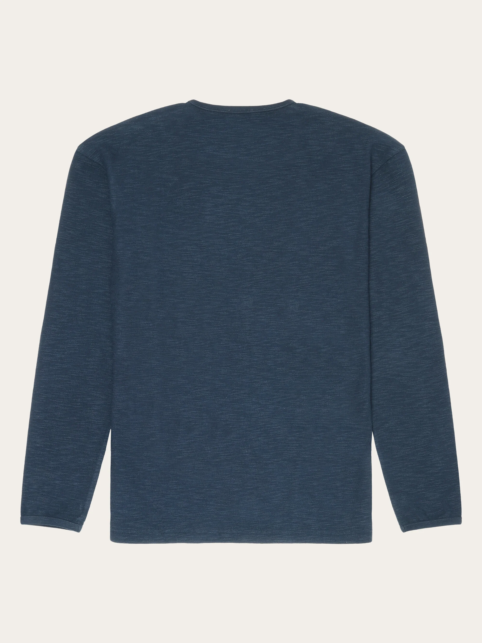 Long sleeved structured slub sweat - GOTS/Vegan - Total Eclipse - Image 2