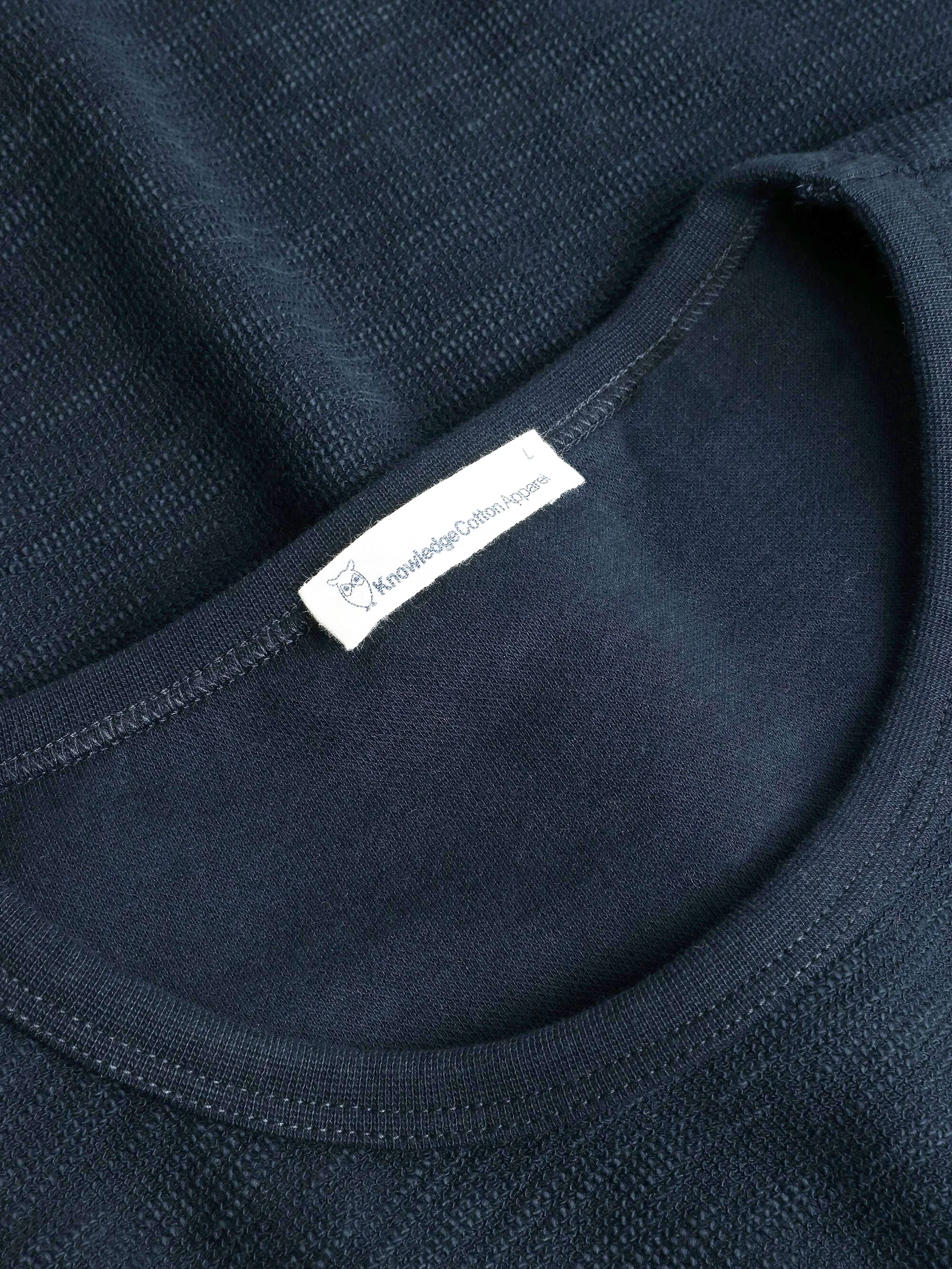 Long sleeved structured slub sweat - GOTS/Vegan - Total Eclipse - Image 3