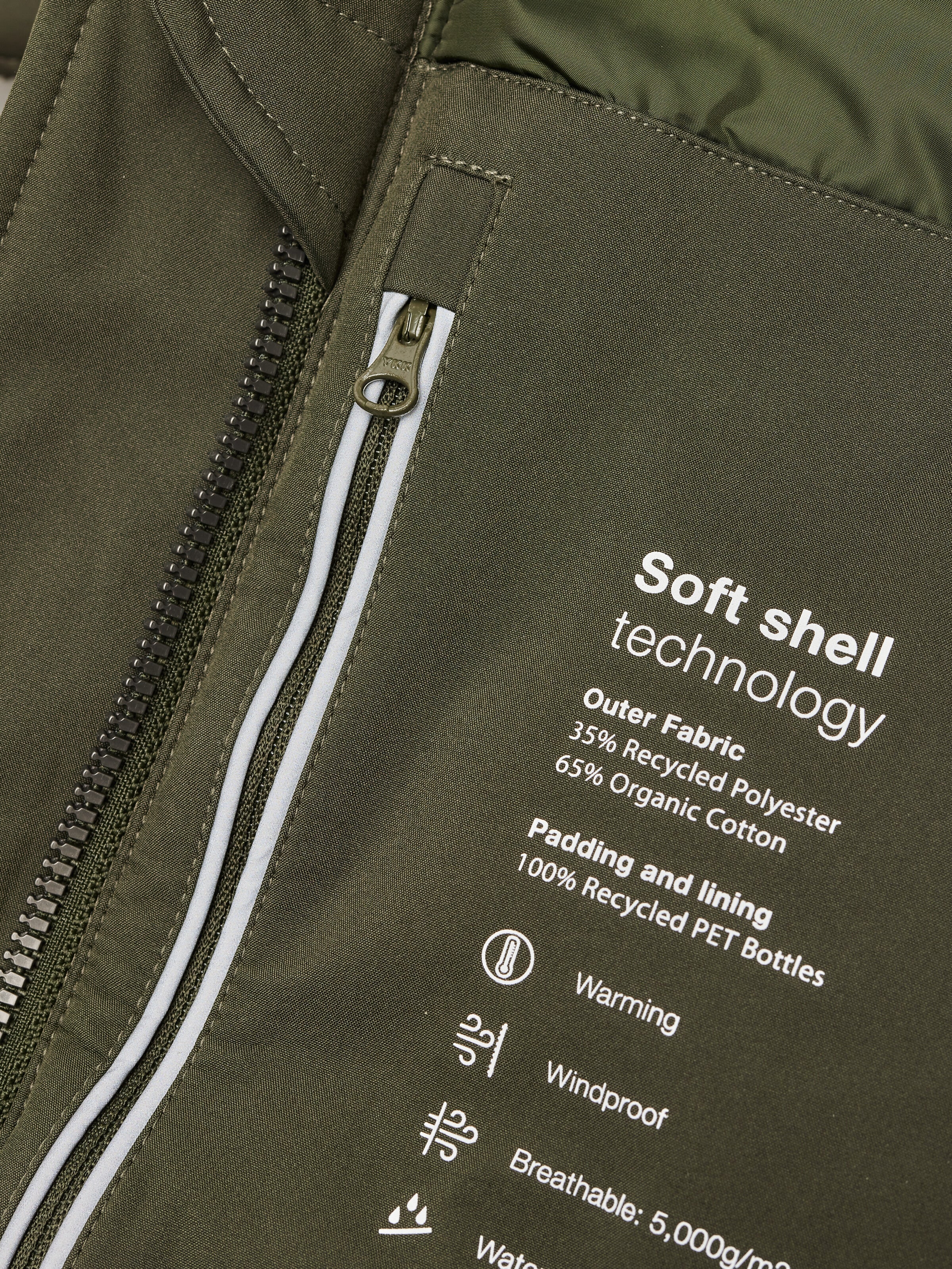 Long soft shell jacket CLIMATE SHELL™ - Forest Night - Image 8