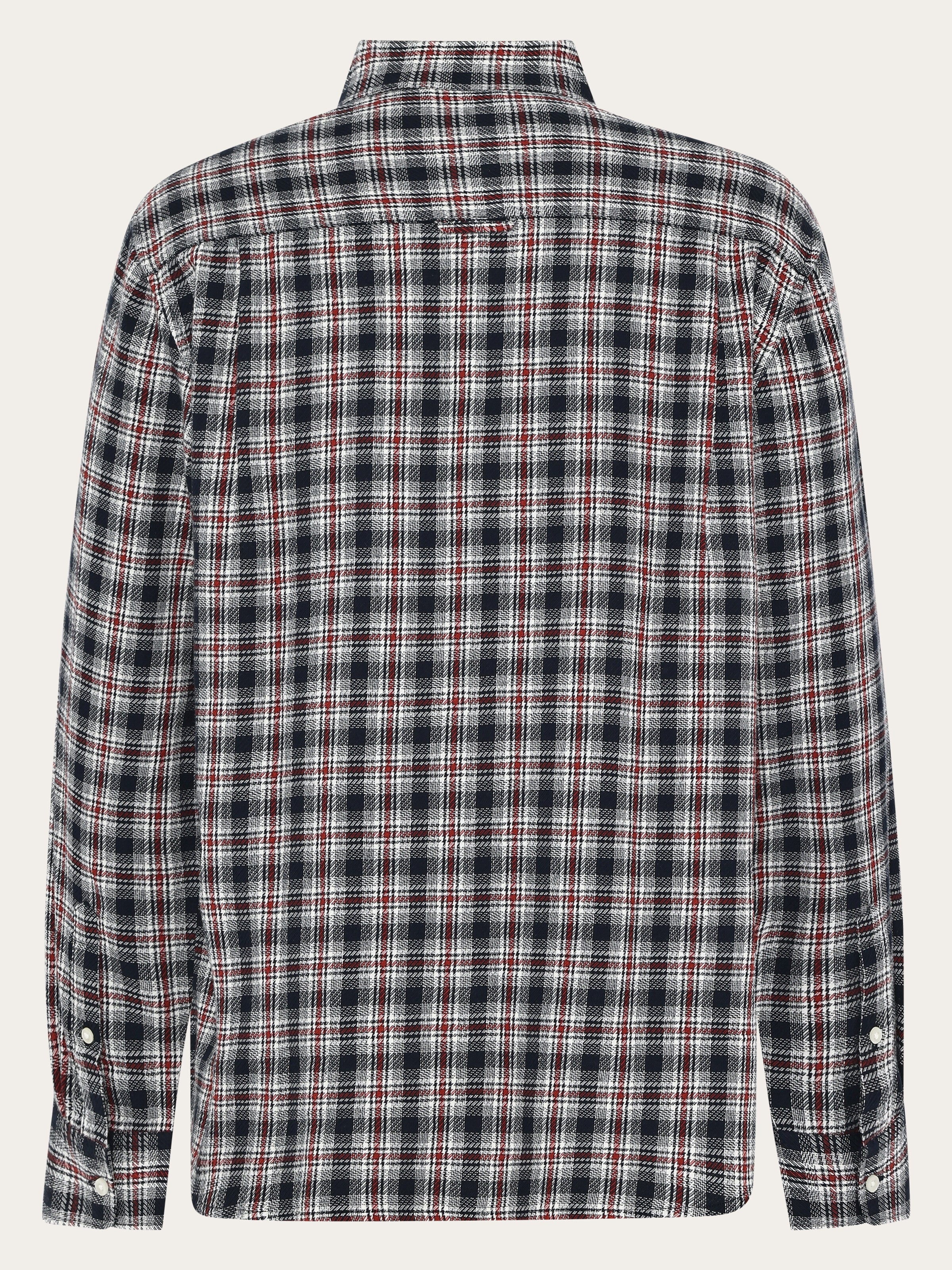 Loose check shirt - Navy - Image 3