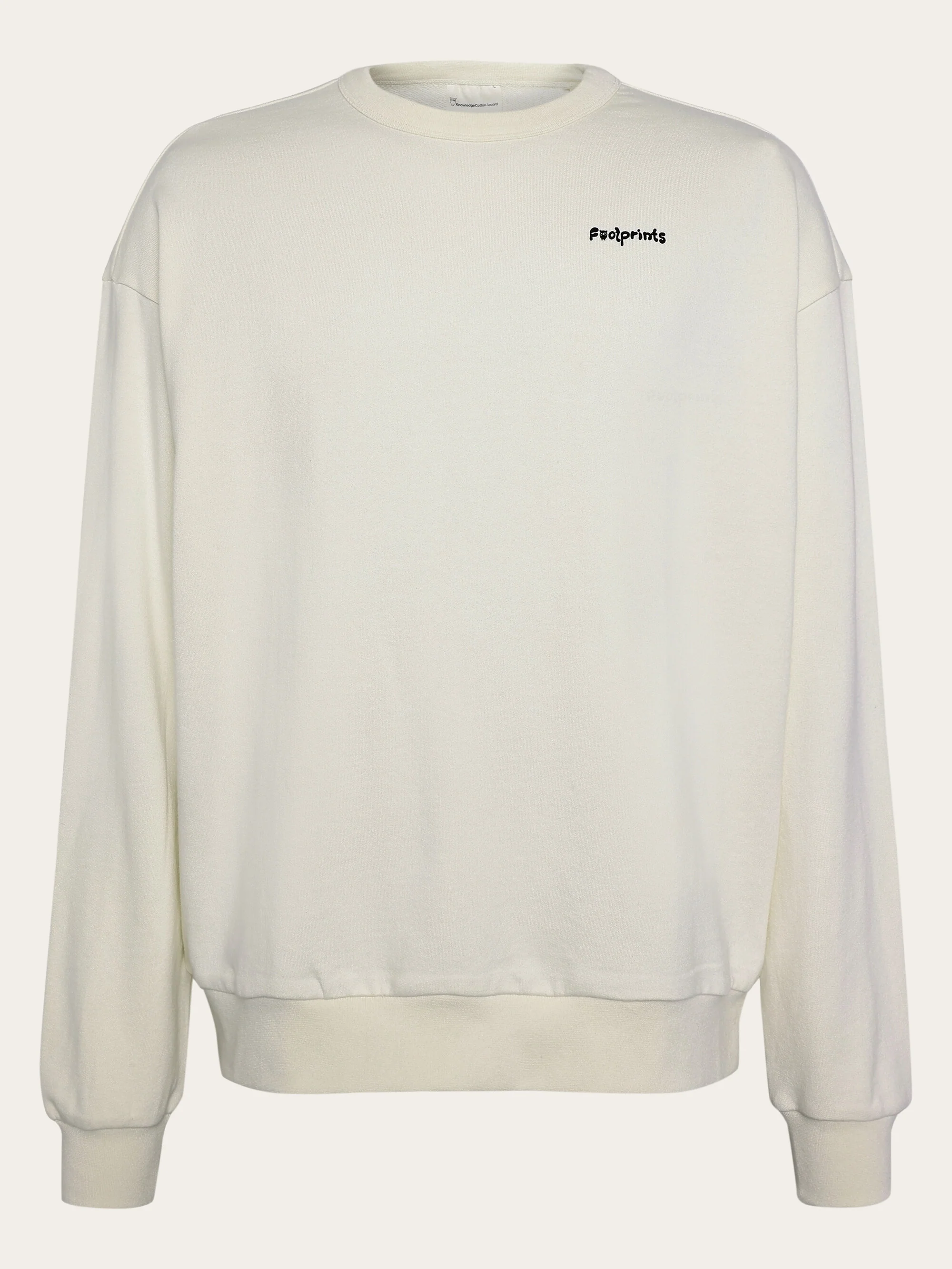 Loose fit sweat camping back print - Regenerative Organic Certified™ - GOTS/Vegan - Egret - Image 2