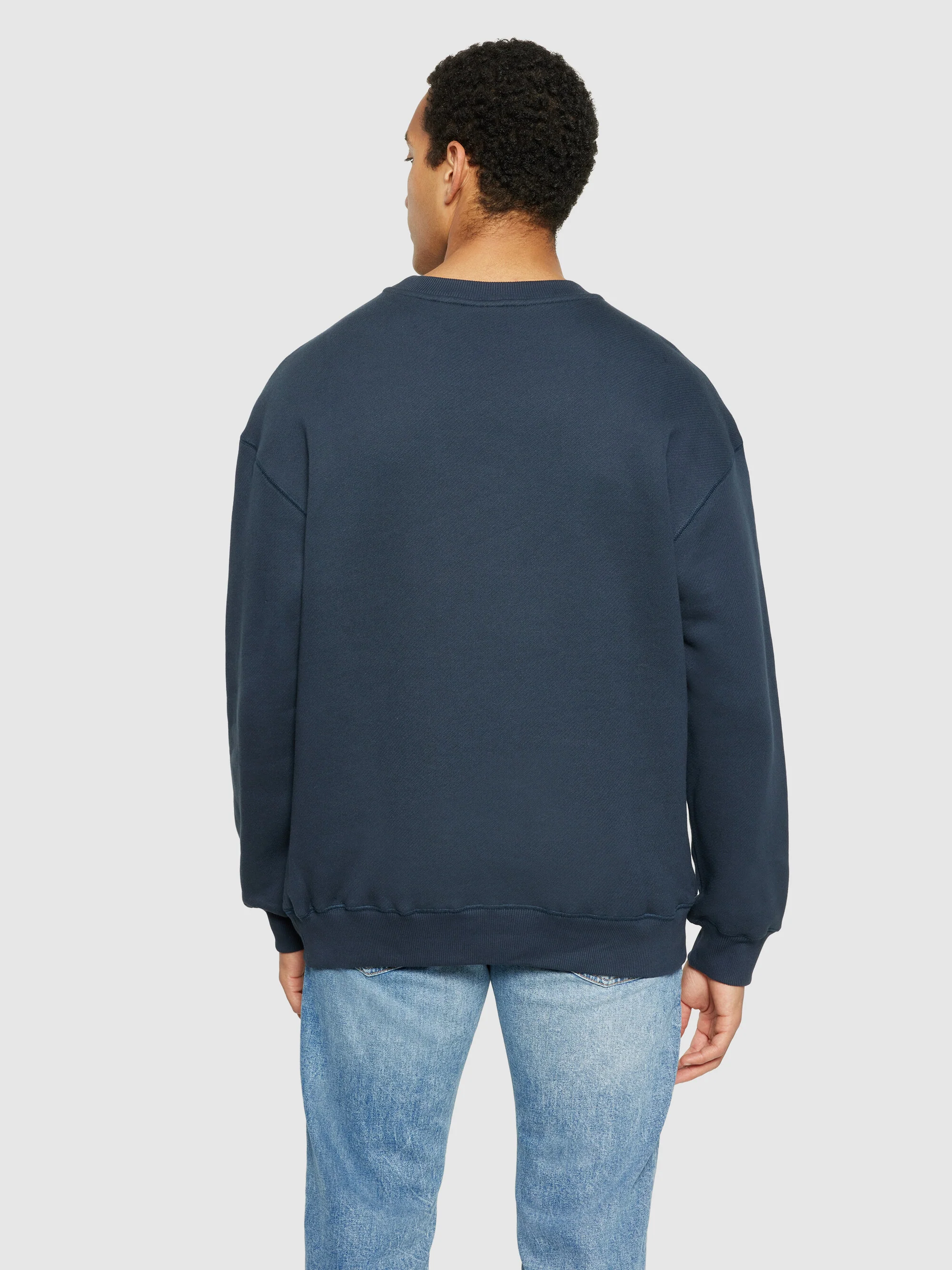 Straight fit sweat with embroidery at chest - Total Eclipse - Image 3
