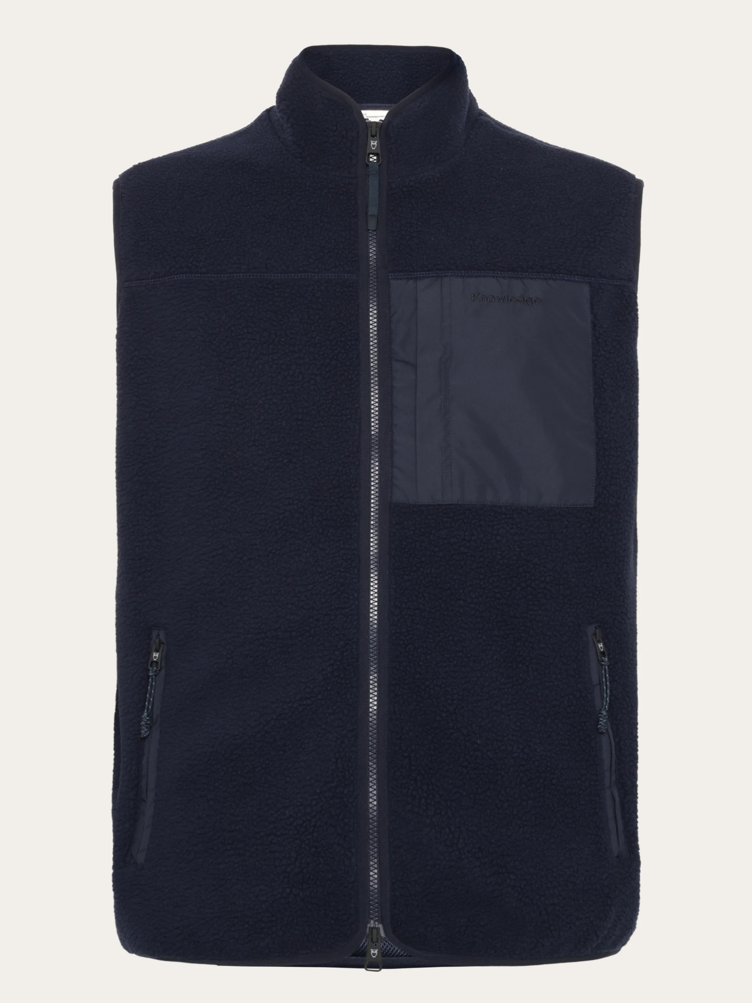 Loose Fit Zip Fleece Vest GRS/Vegan - Night Sky