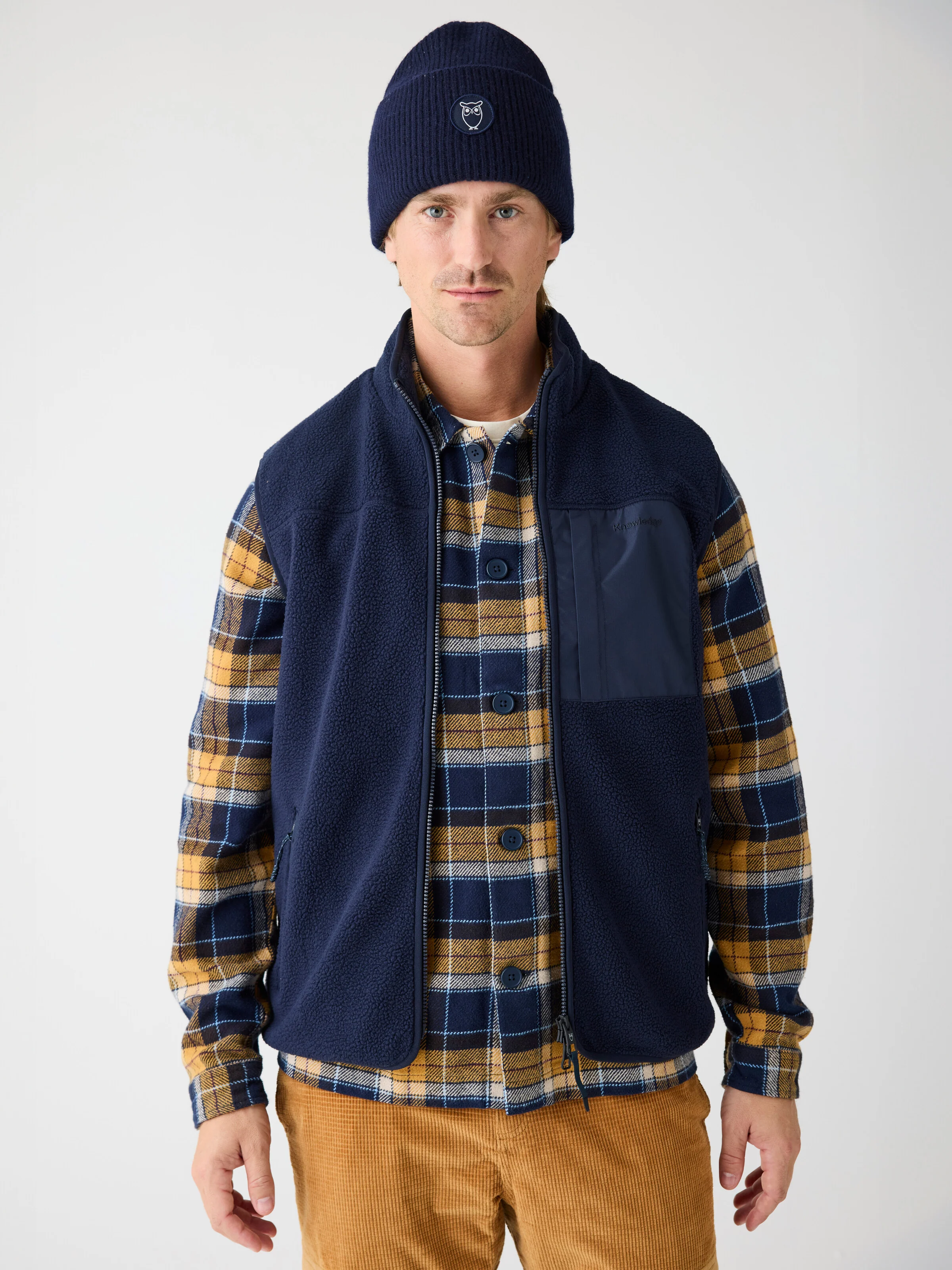 Loose Fit Zip Fleece Vest GRS/Vegan - Night Sky - Image 2