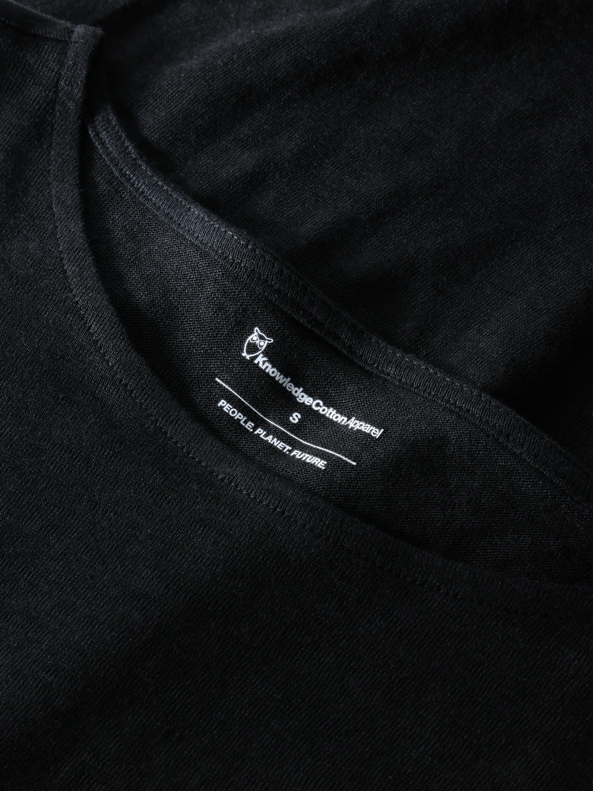 Loose fold up linen t-shirt - Black Jet - Image 5