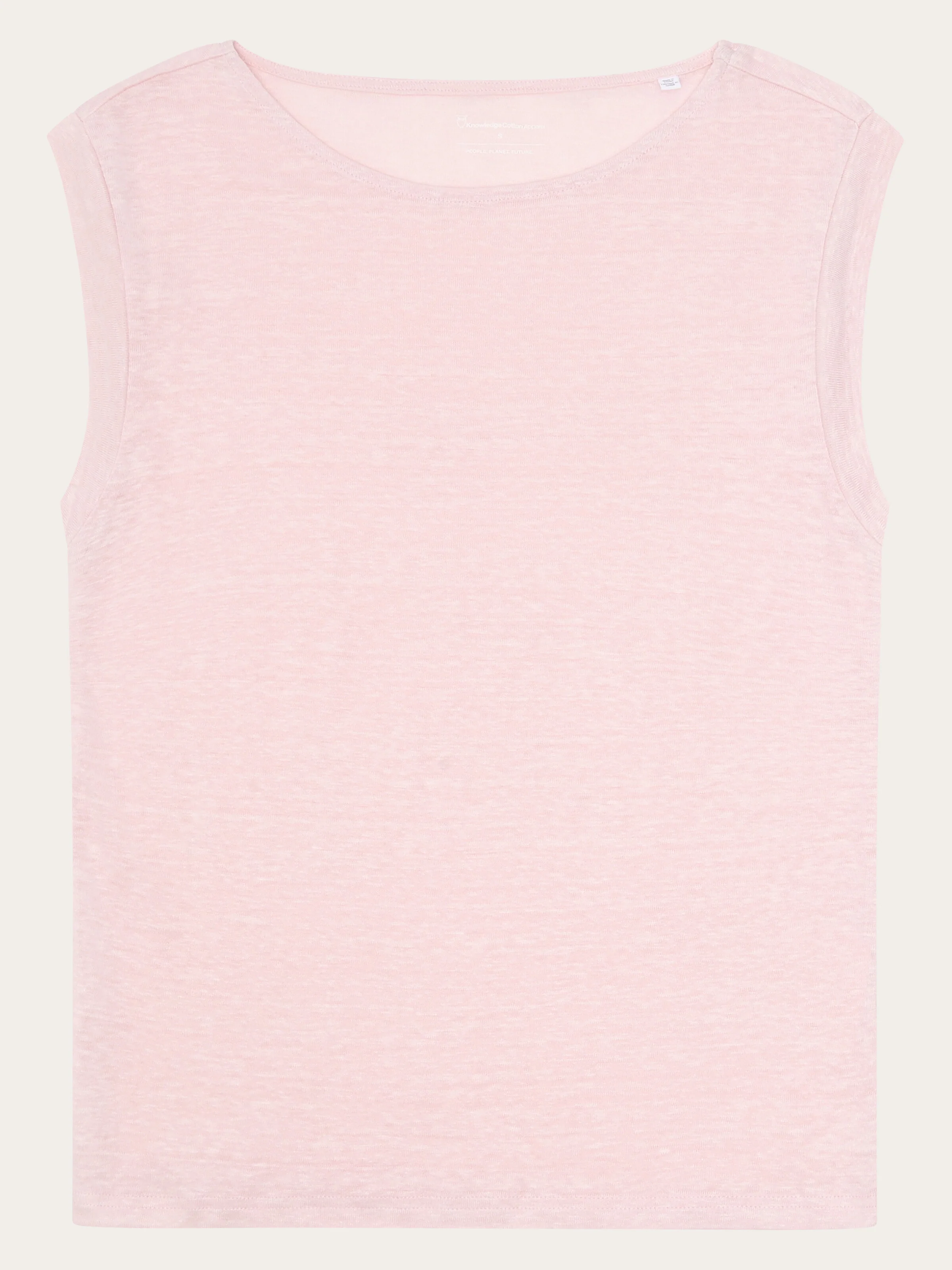 Loose fold up linen t-shirt - Pale Lilac