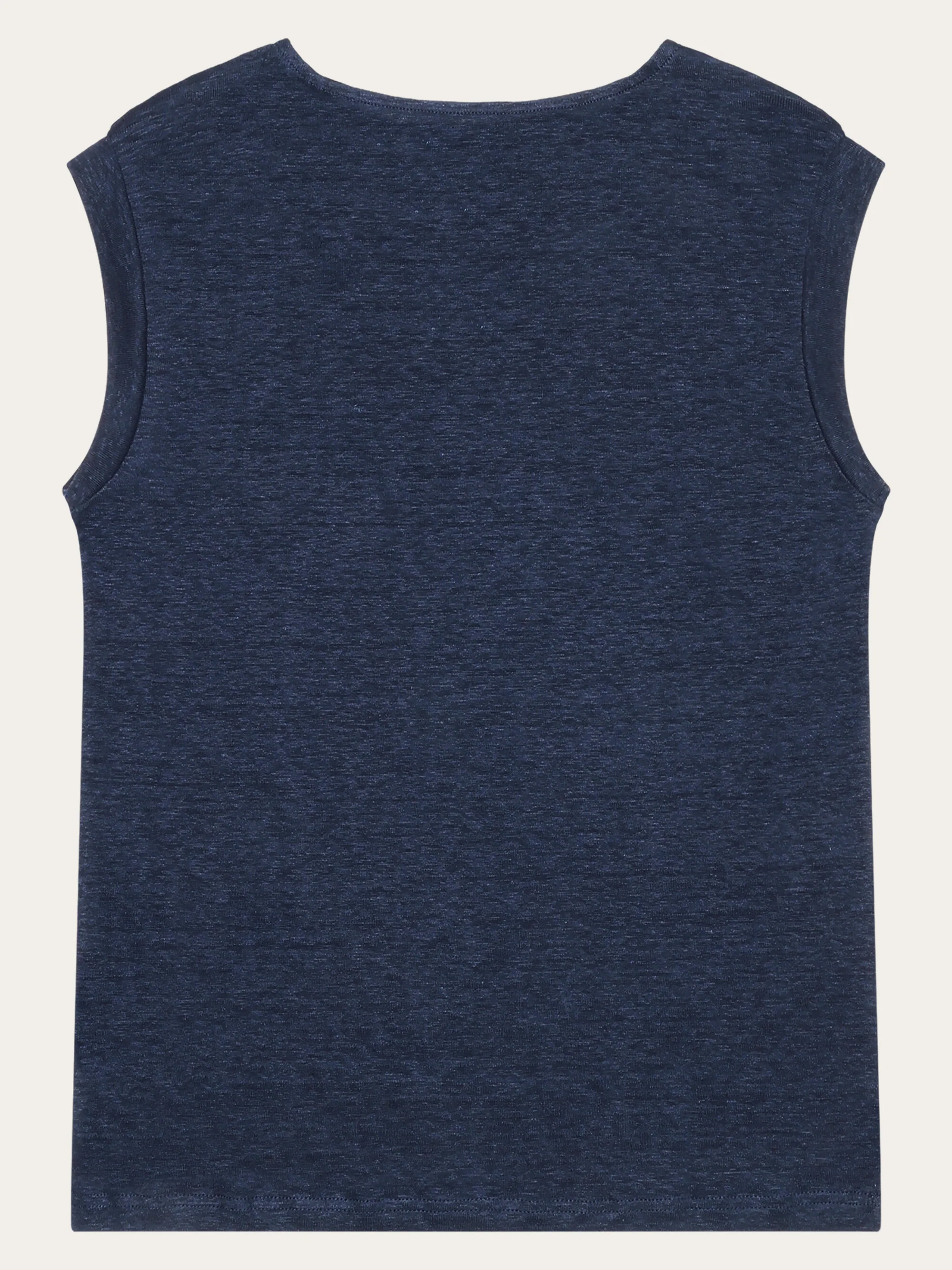 Loose fold up linen t-shirt - Total Eclipse - Image 4