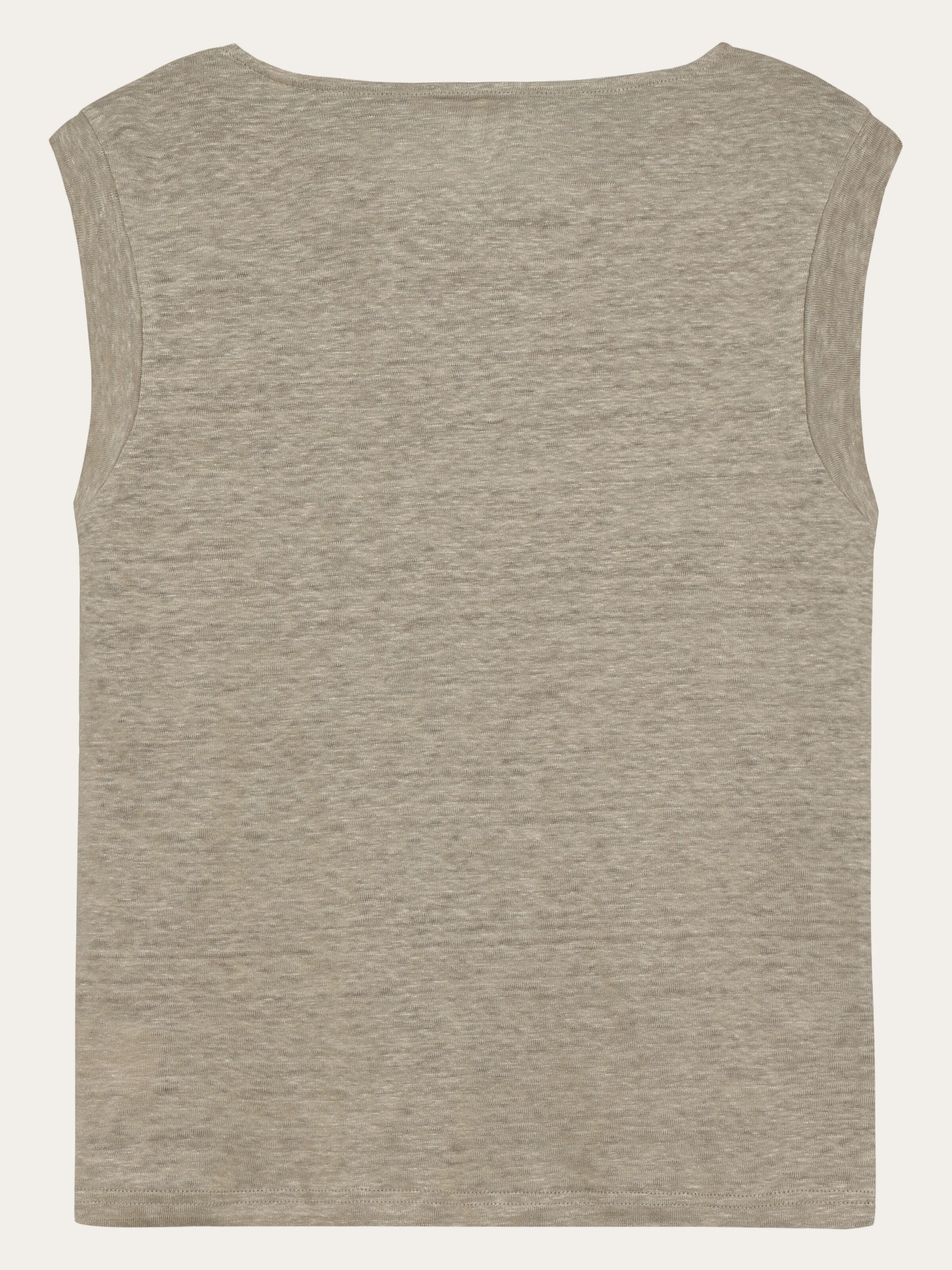 Loose fold up linen t-shirt - Twill - Image 3