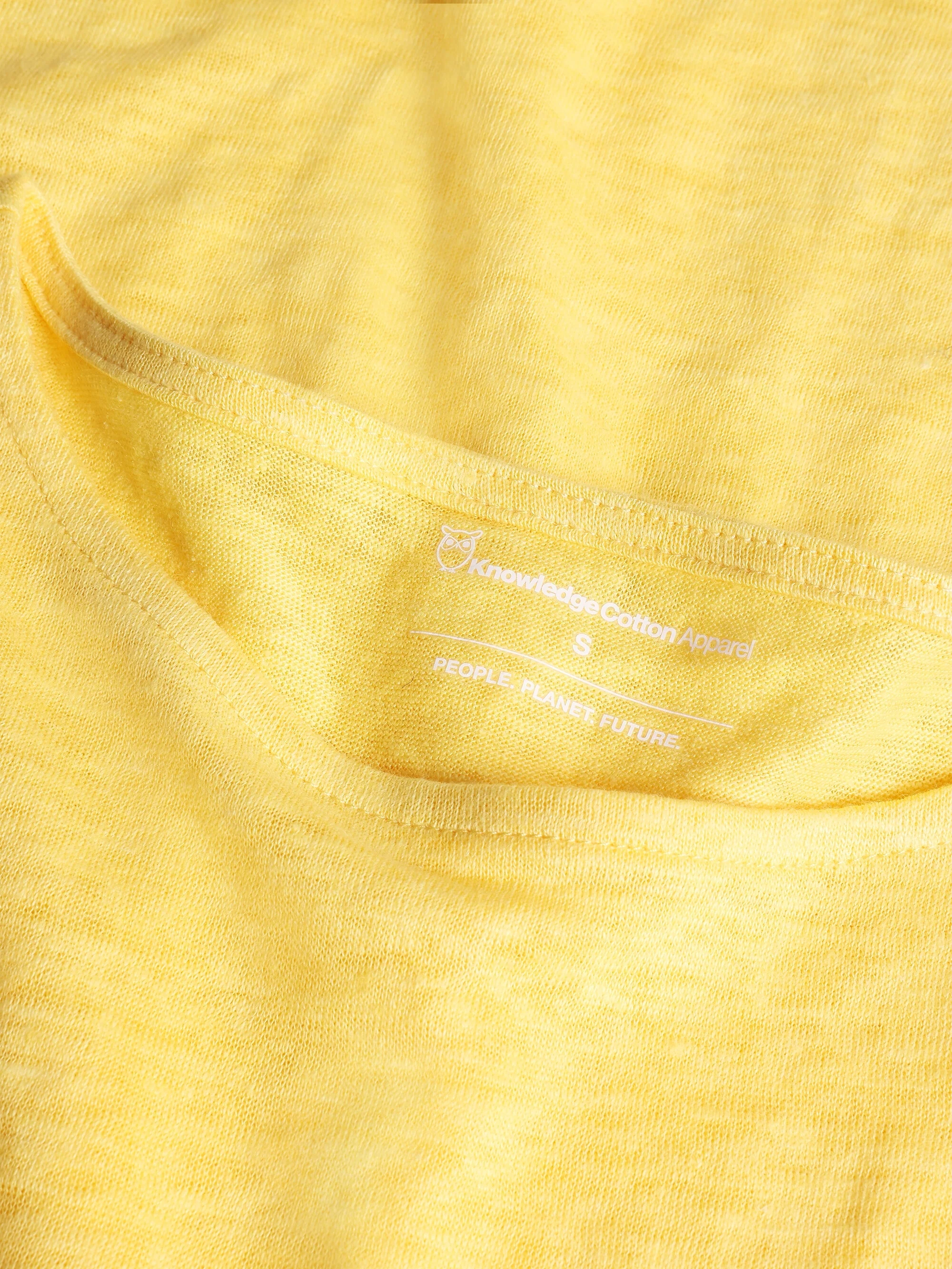 Loose fold up linen t-shirt - Yarrow - Image 2