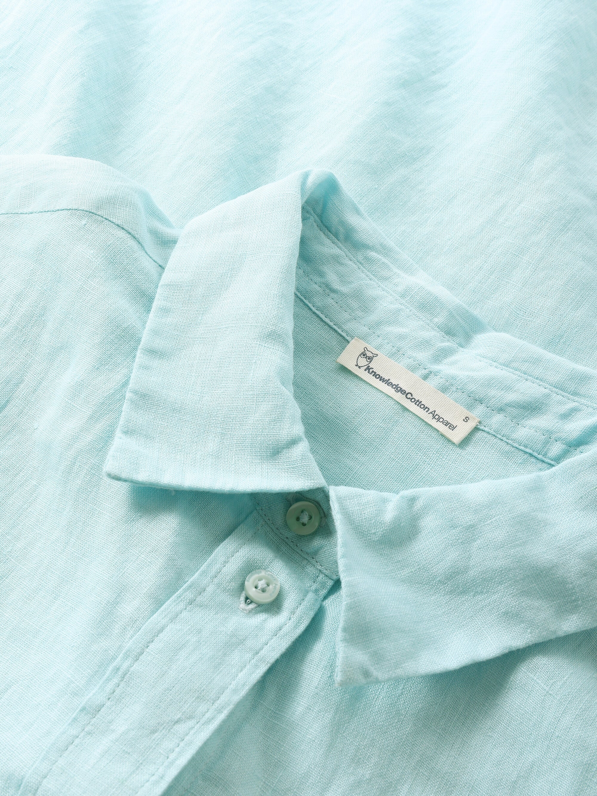 Loose linen shirt - Aqua Esque - Image 2