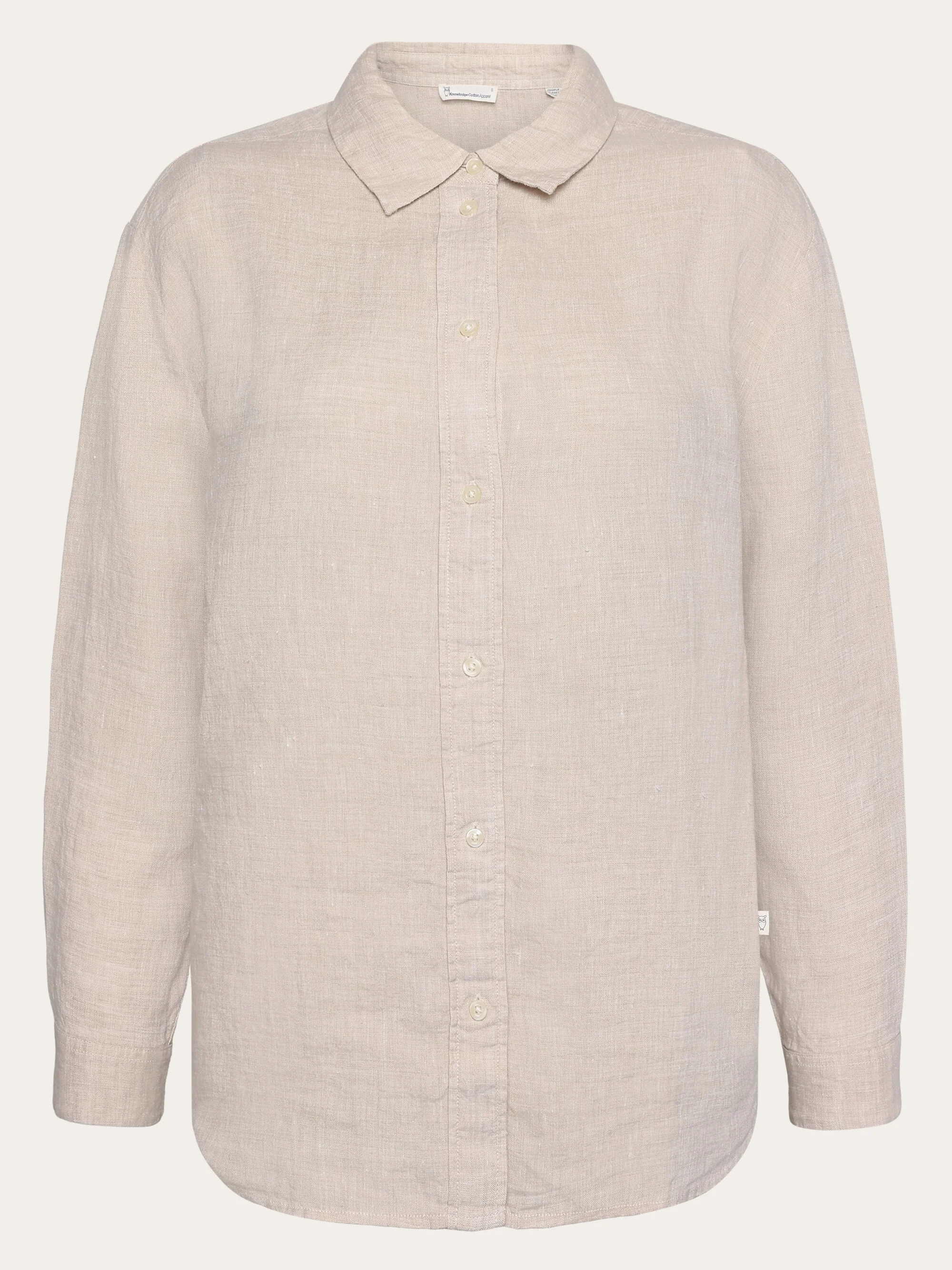 Loose linen shirt - Yarndyed Light feather gray