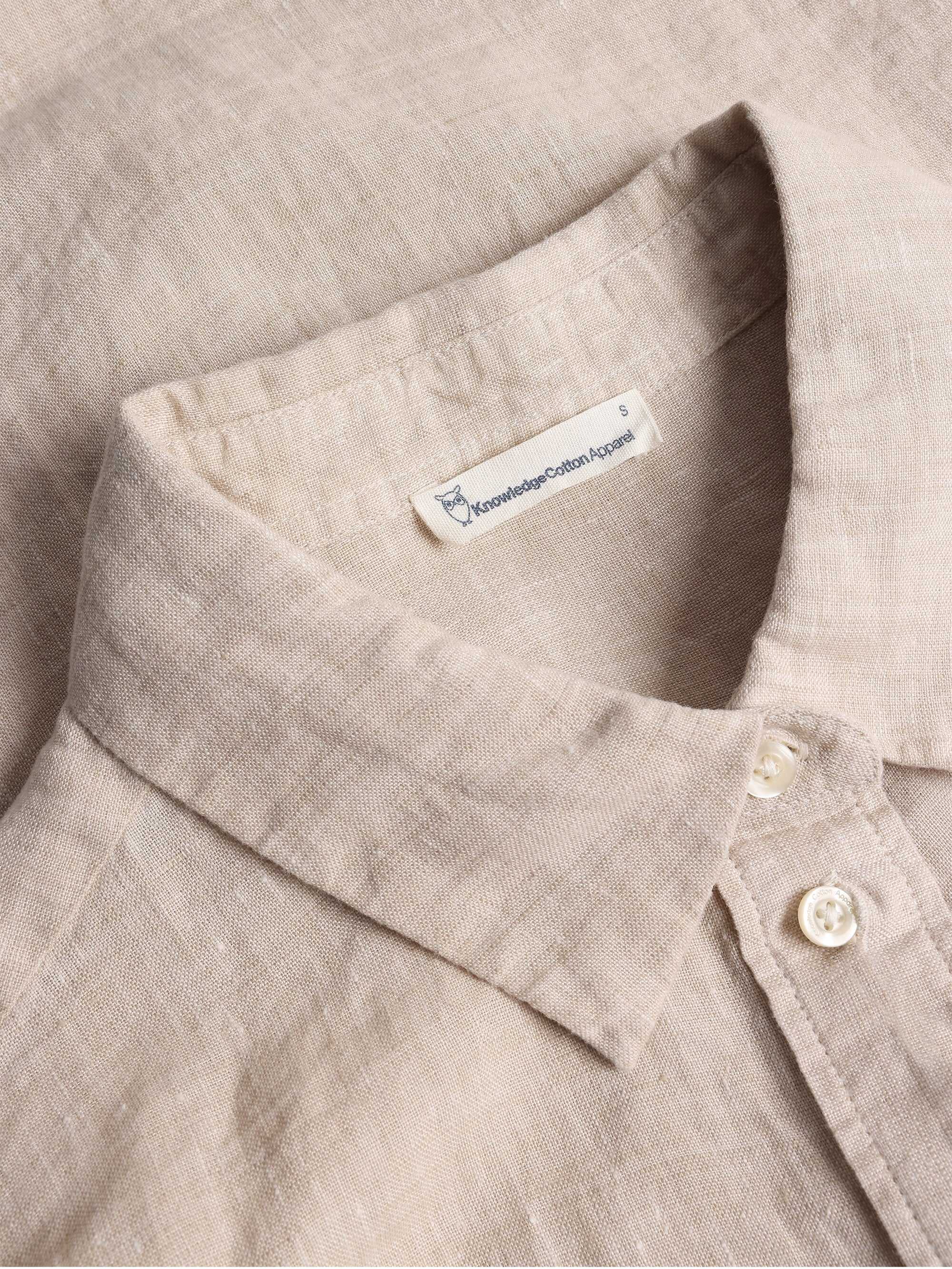 Loose linen shirt - Yarndyed Light feather gray - Image 5