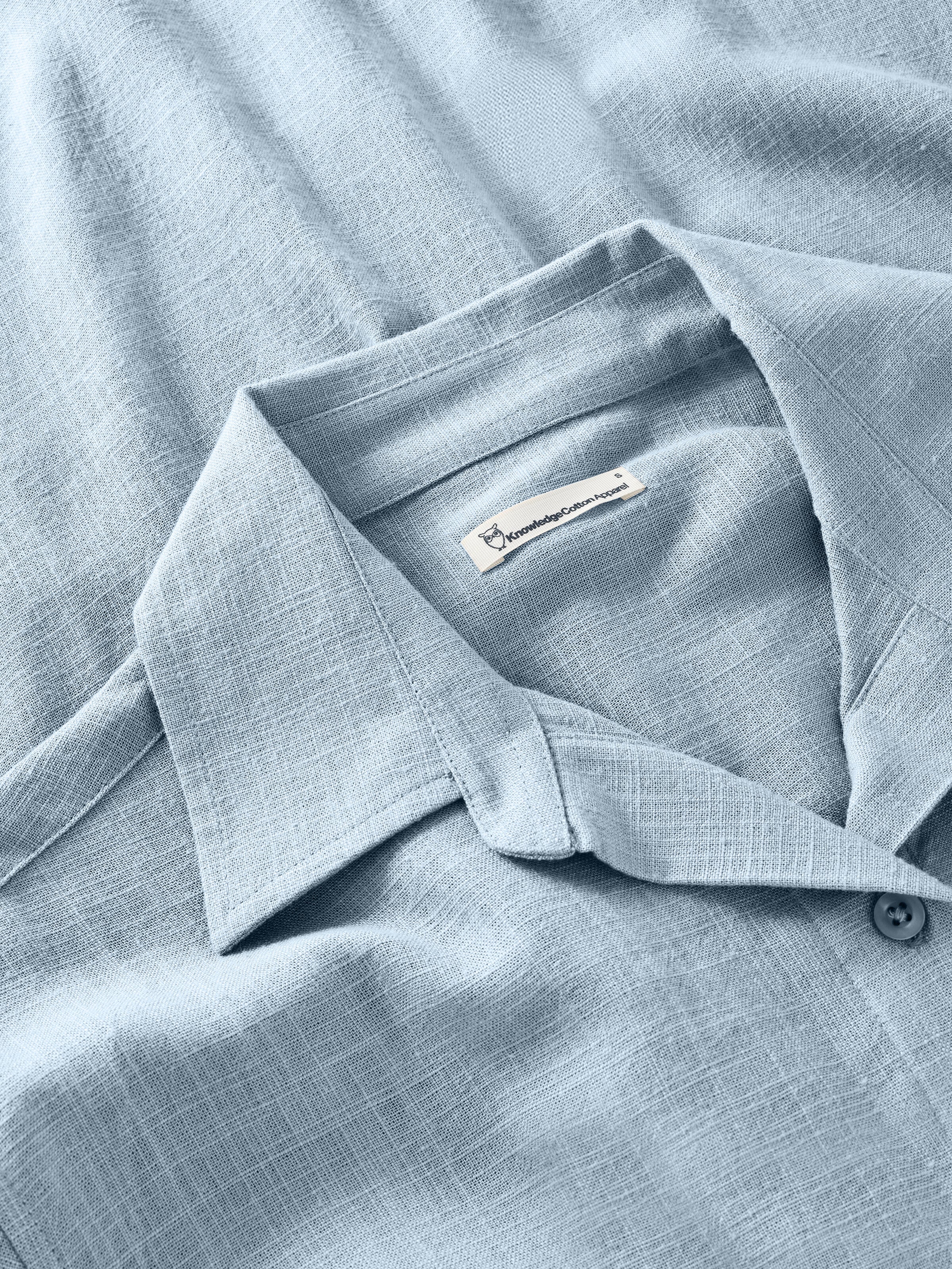 Loose linen blend short sleeve shirt - Skyway - Image 2