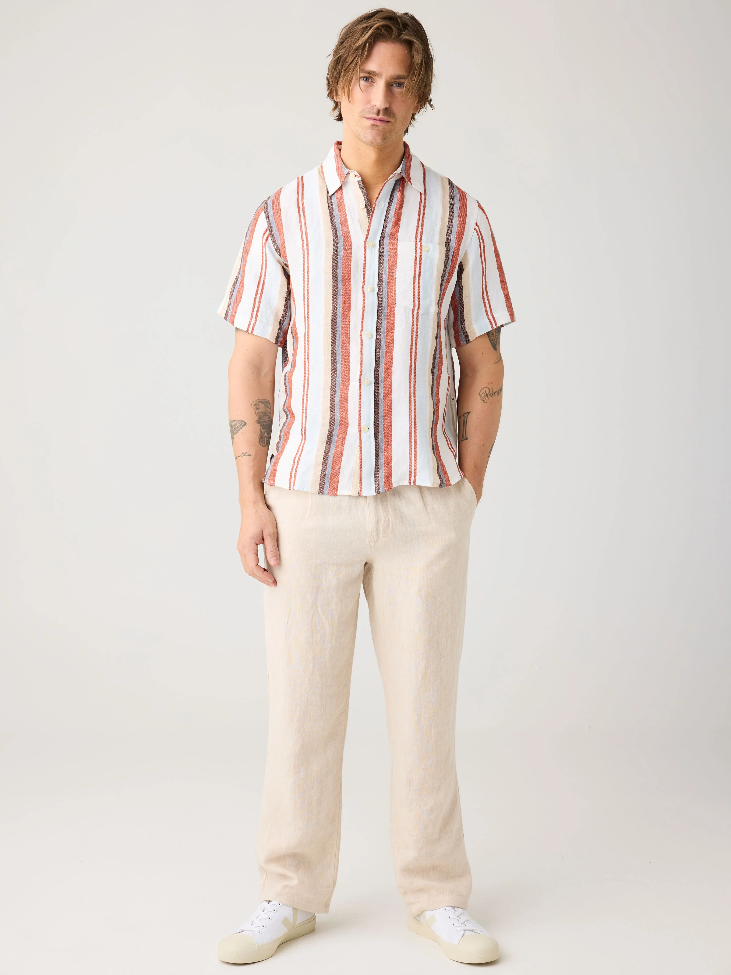 Loose linen pant - Yarndyed Light feather gray - Image 2