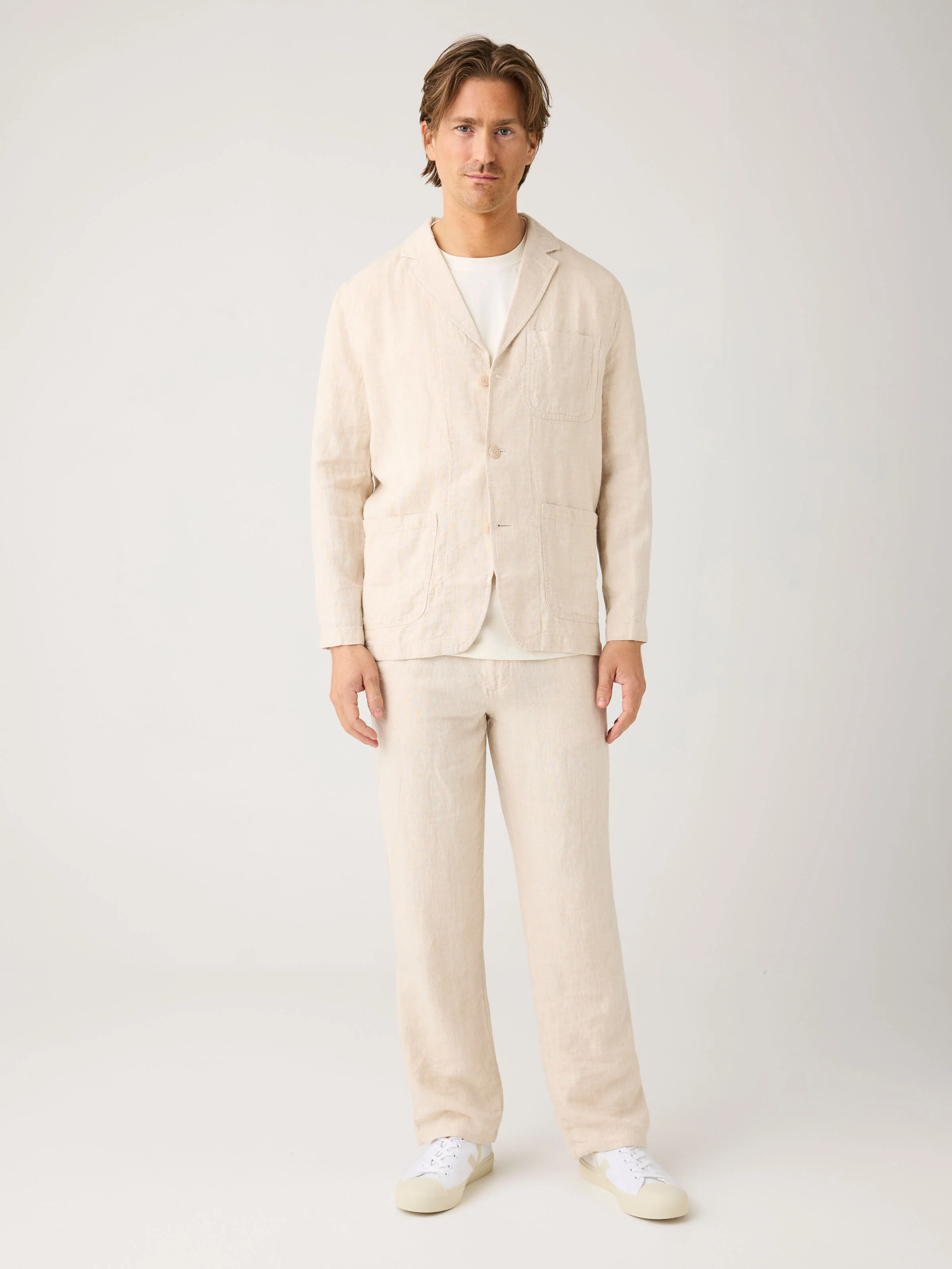Loose linen pant - Yarndyed Light feather gray - Image 3