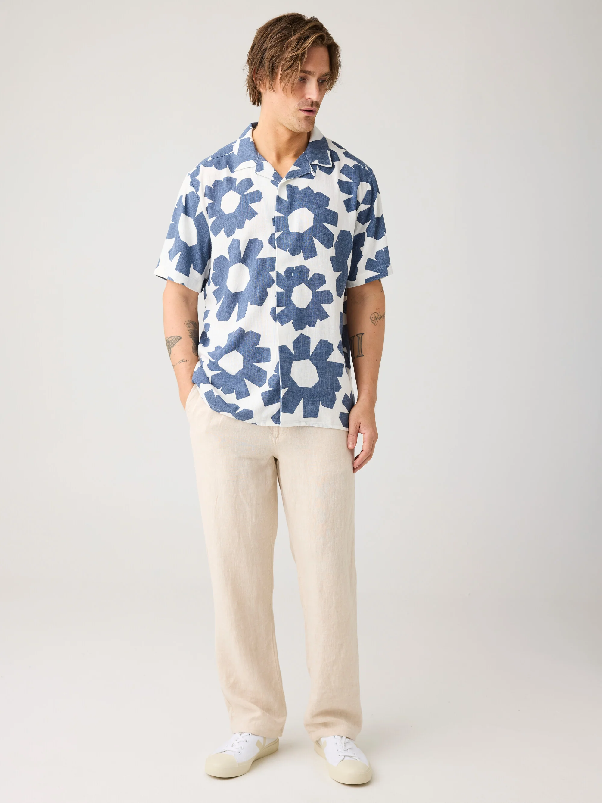 Loose linen pant - Yarndyed Light feather gray - Image 5