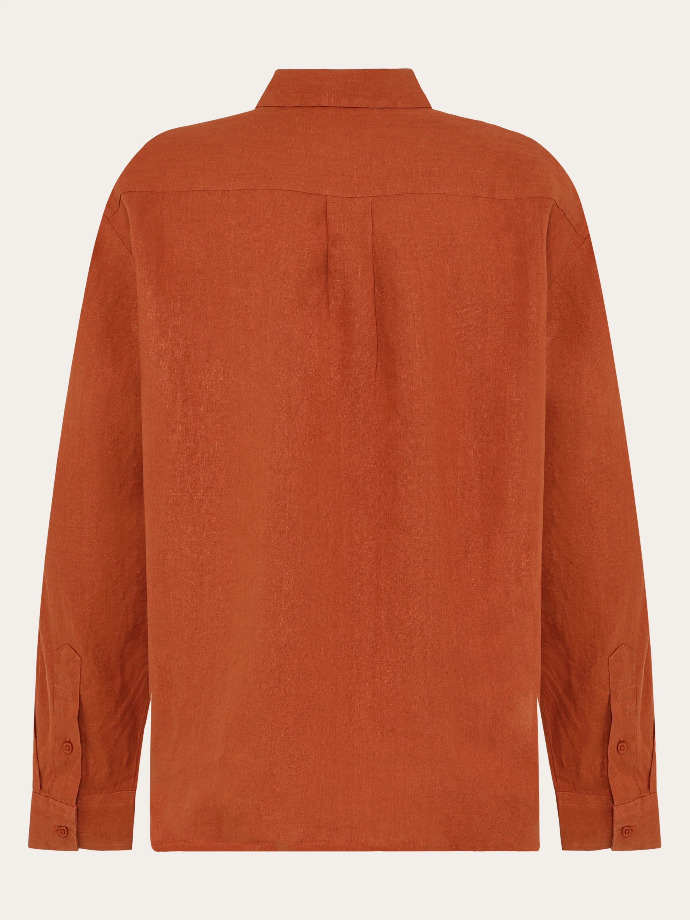 Loose linen shirt - Burnt Brick - Image 3
