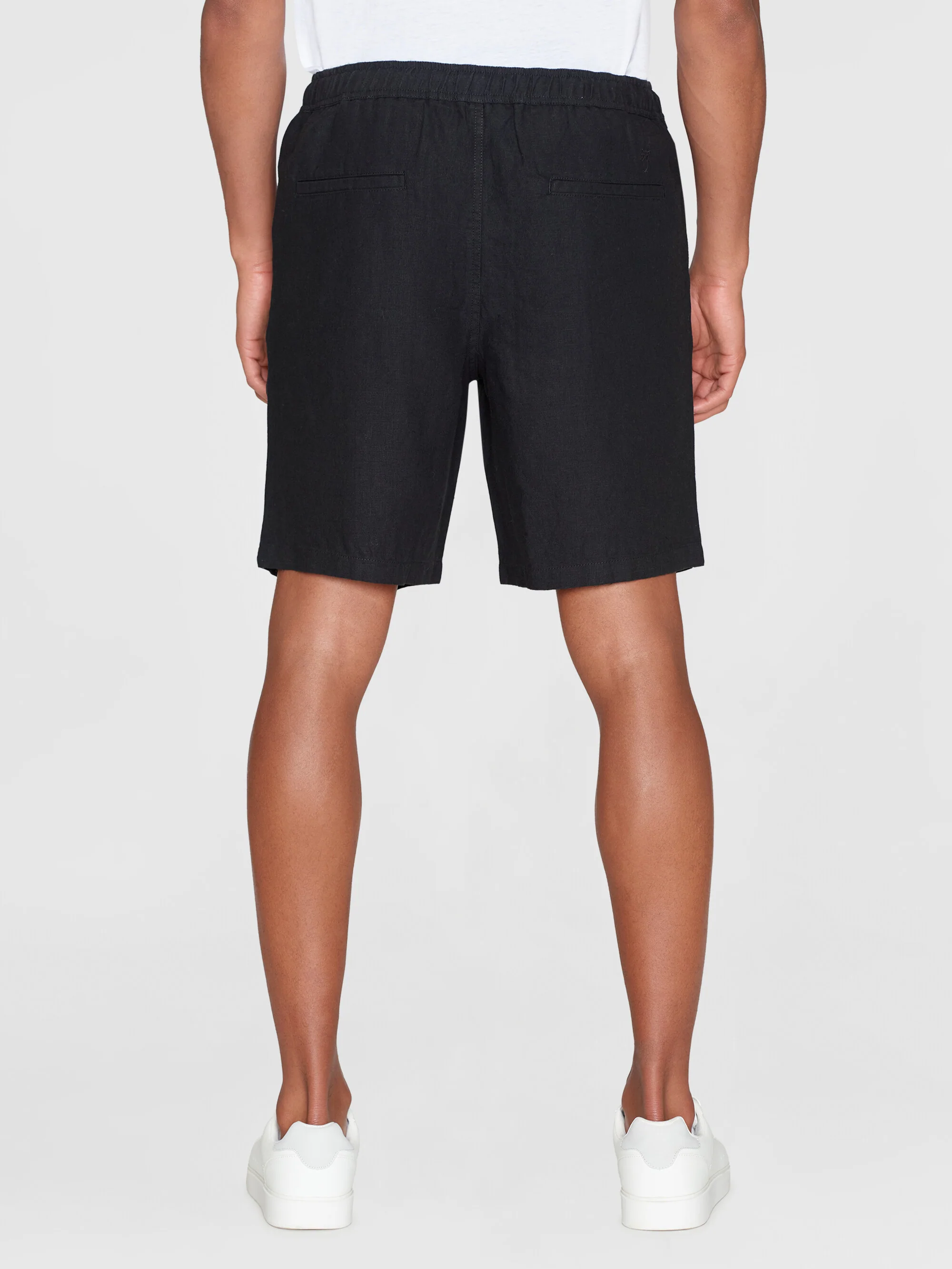 Loose Linen shorts - Black Jet - Image 3