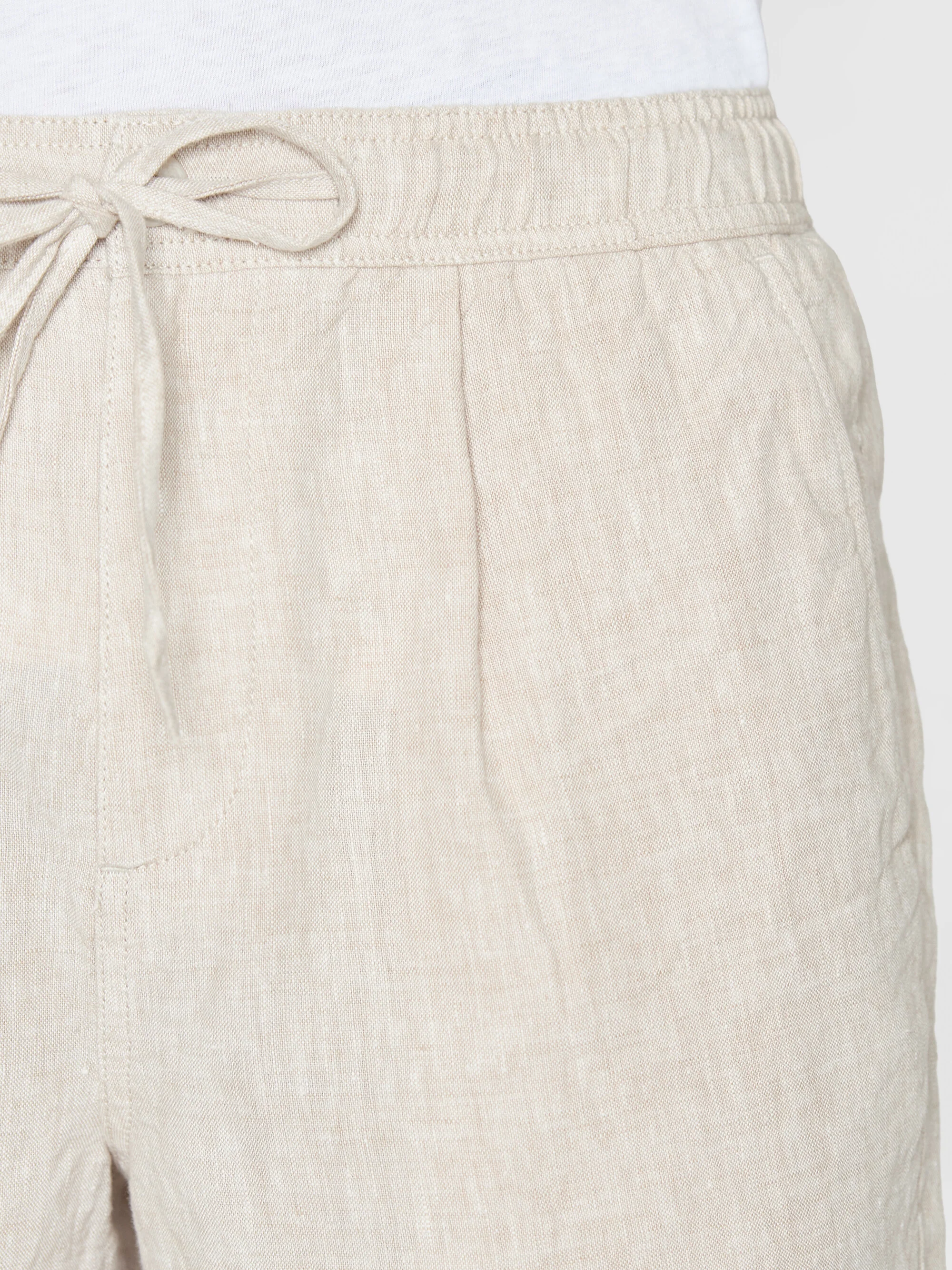 Loose Linen shorts - Yarndyed Light feather gray - Image 5