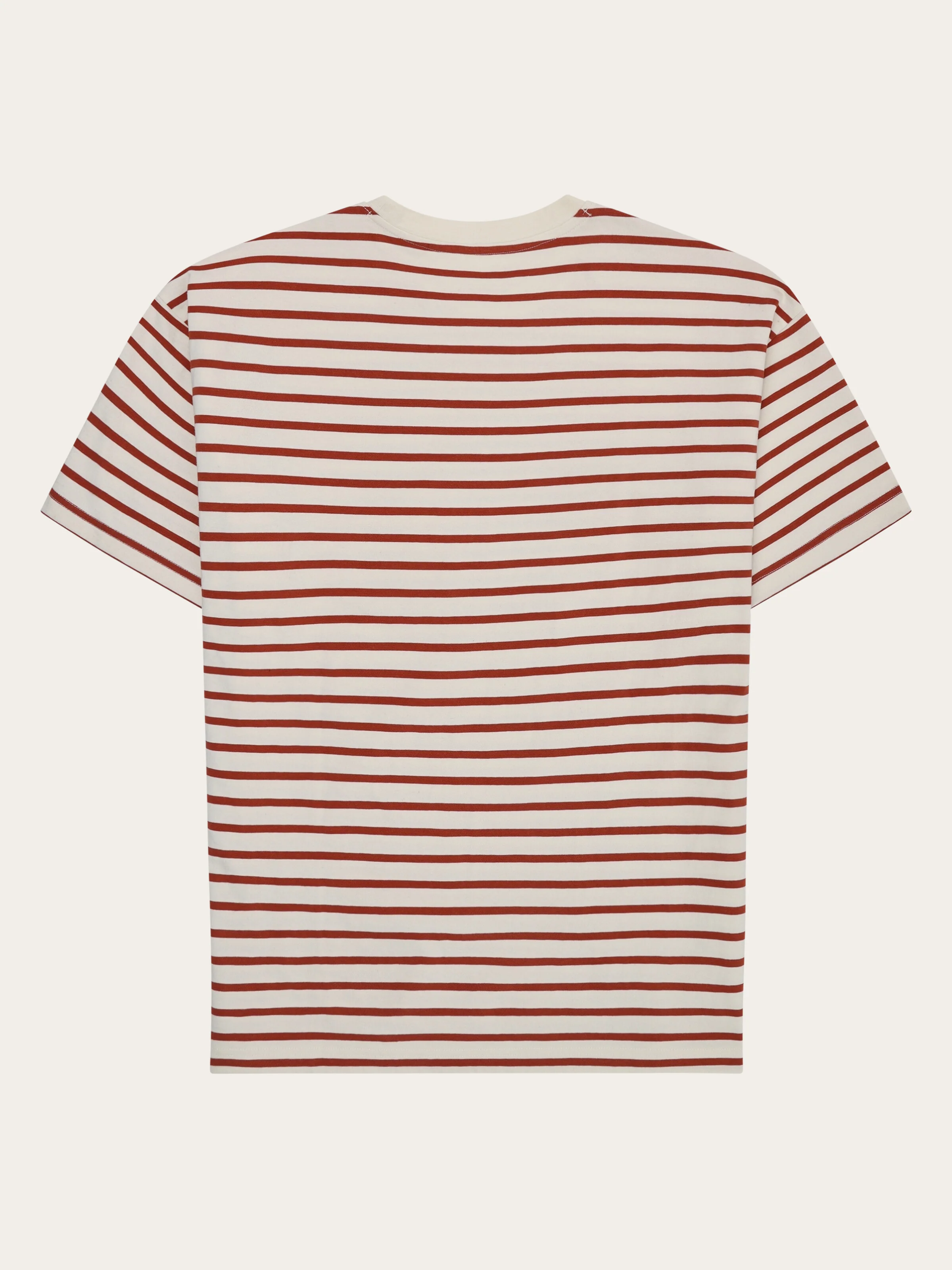 Loose striped t-shirt - Red Stripe - Image 6