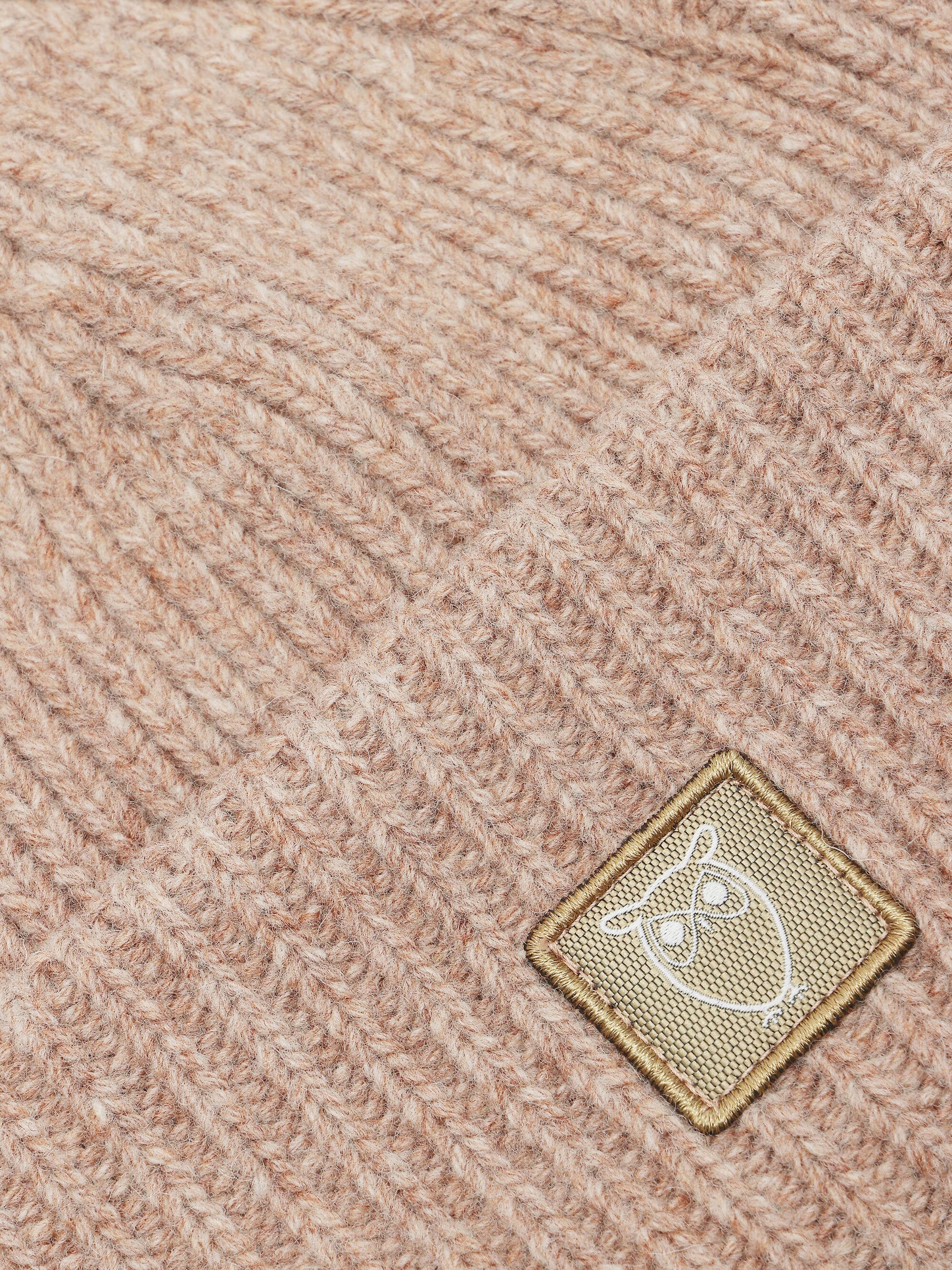 Low wool rib beanie - Kelp melange - Image 4