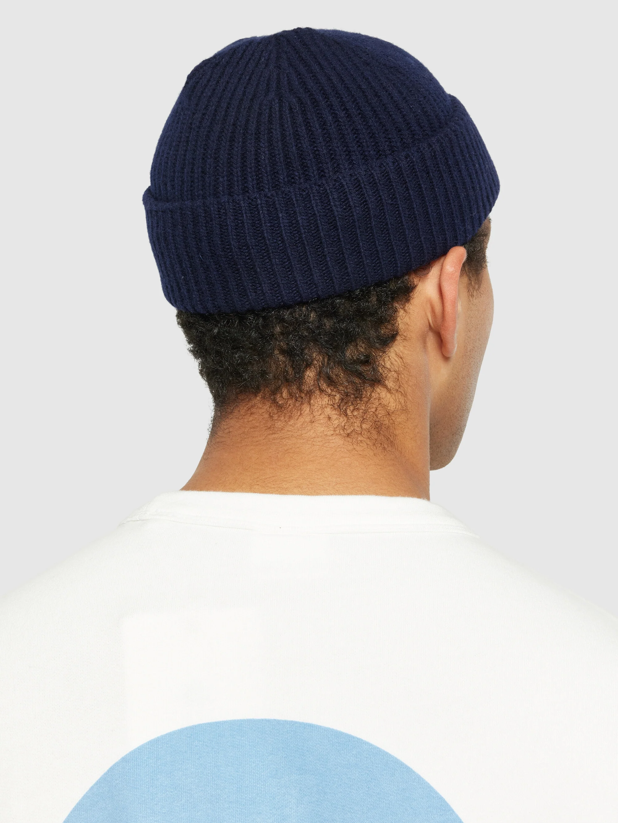 Low wool rib beanie - Total Eclipse - Image 5
