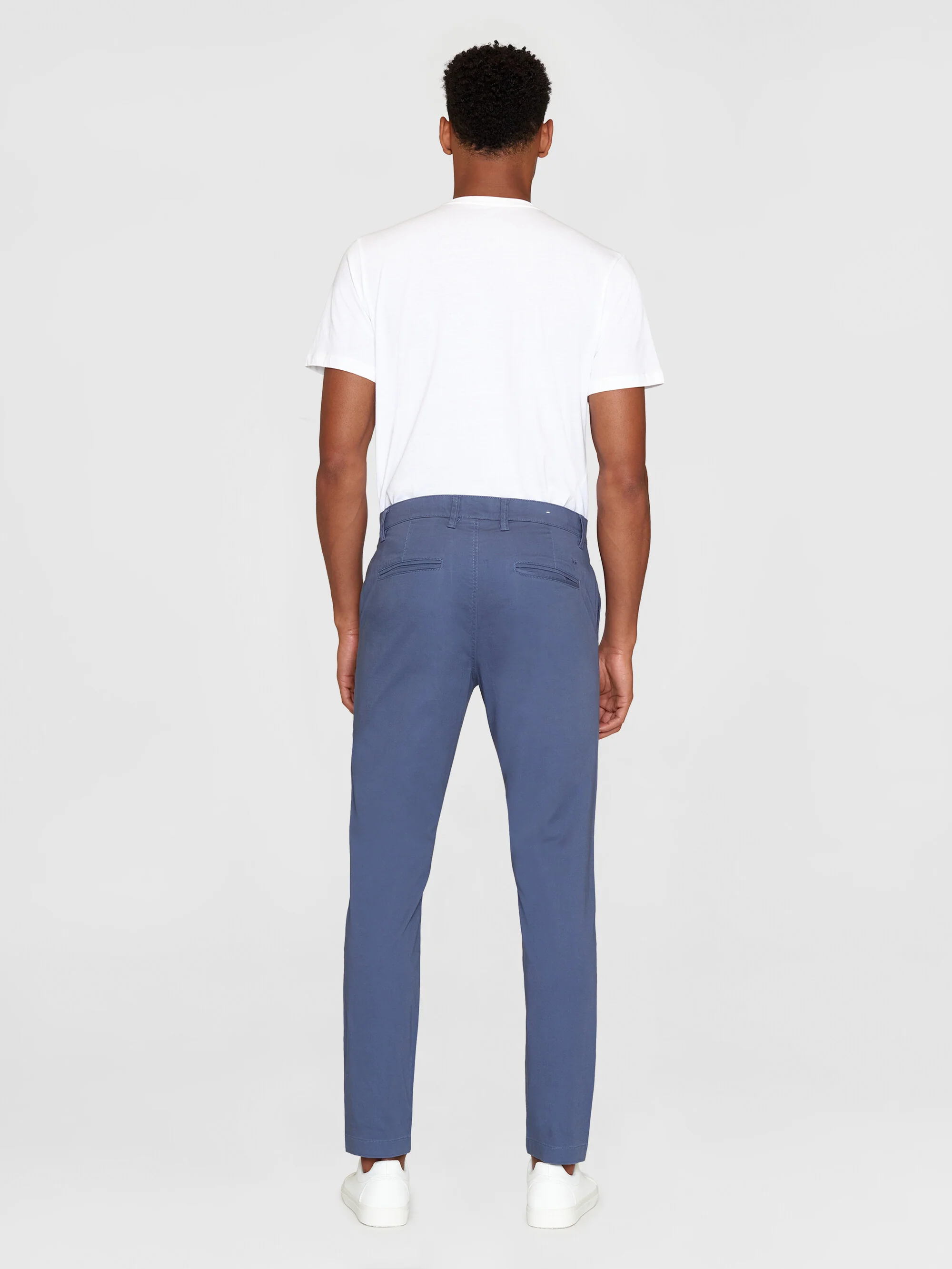 LUCA slim twill chino pants - Vintage Indigo - Image 4