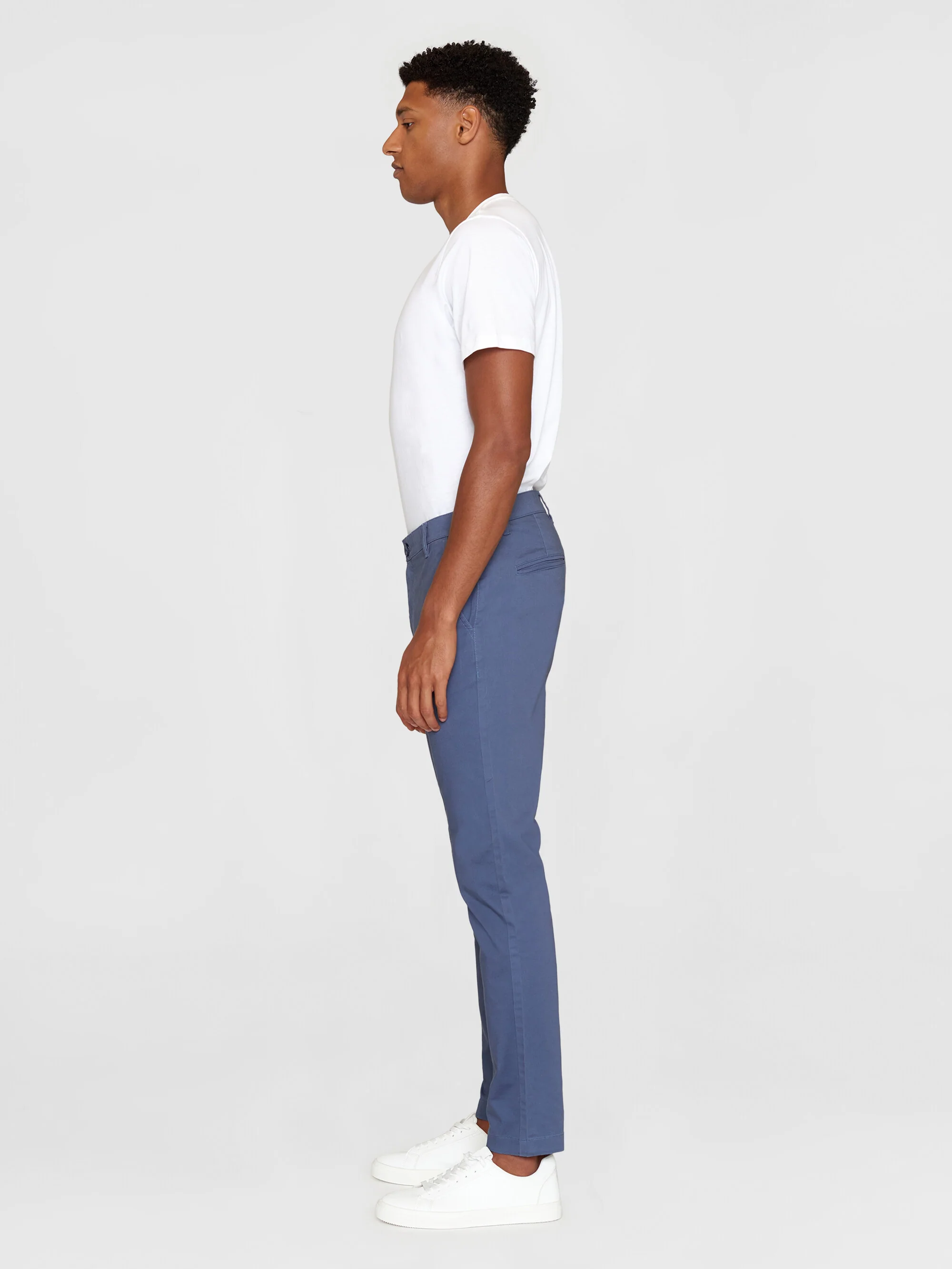 LUCA slim twill chino pants - Vintage Indigo - Image 5