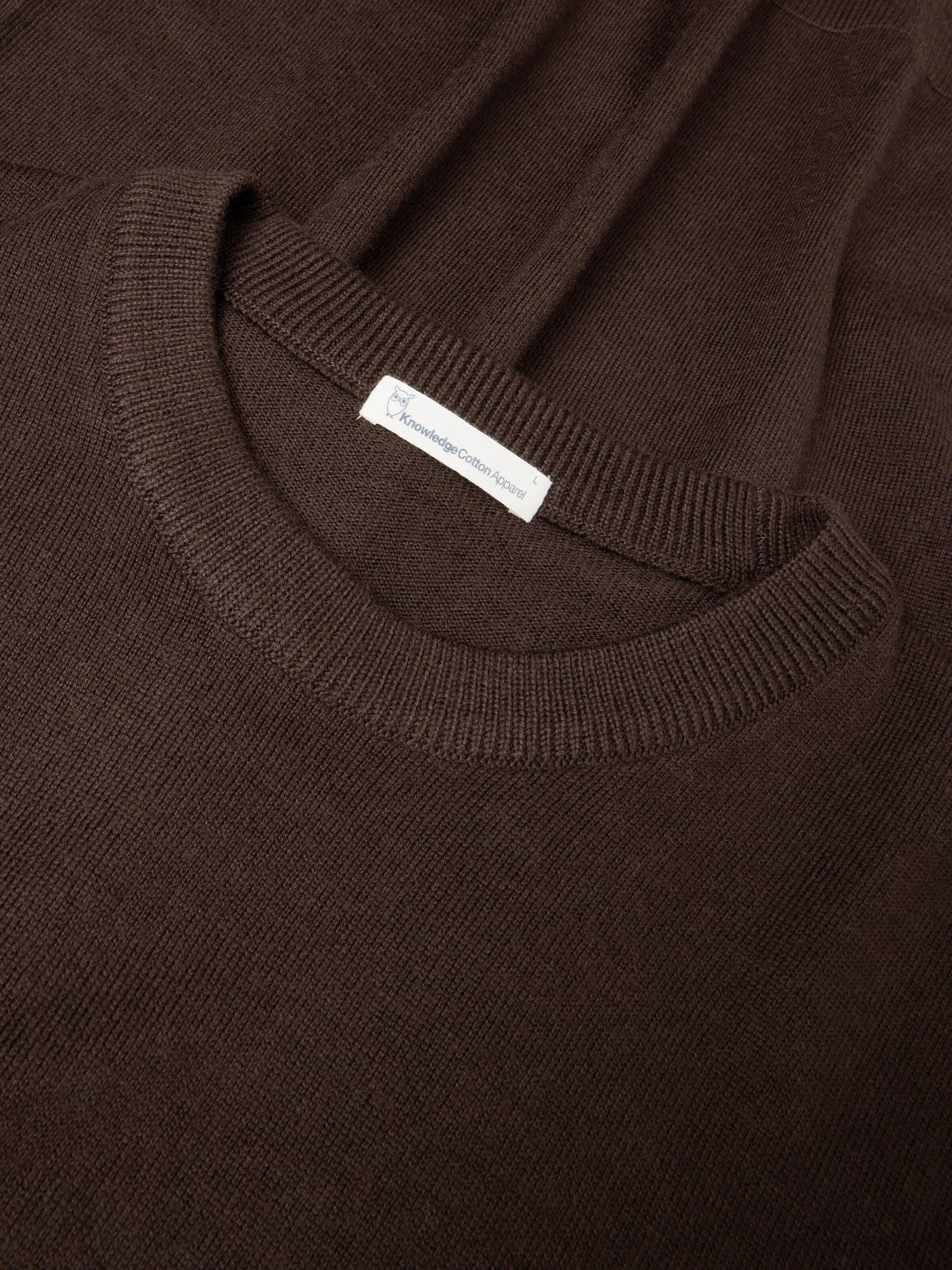 Merino crew neck sweater - Chocolate Torte - Image 3