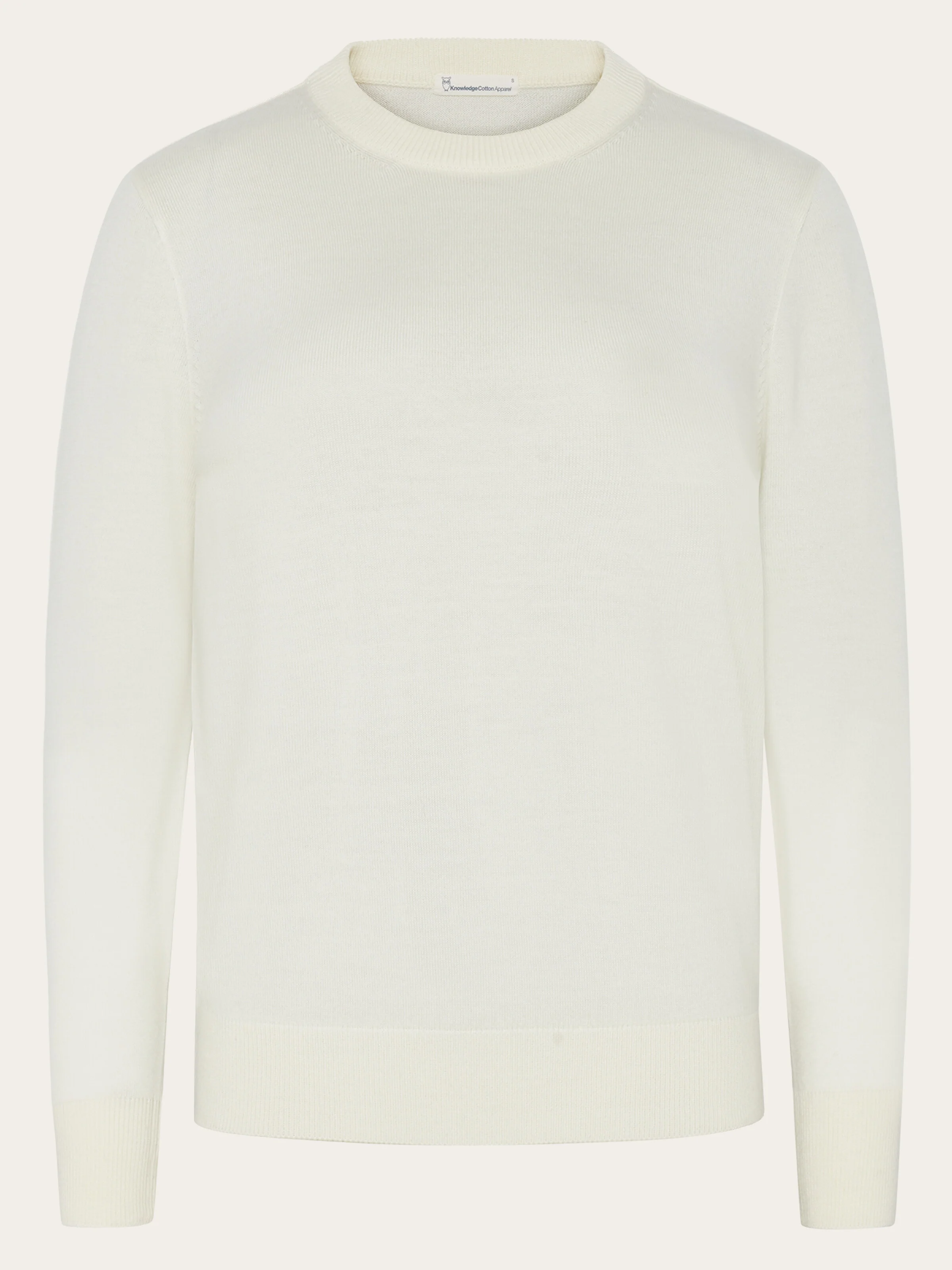 Merino crew neck sweater - Egret