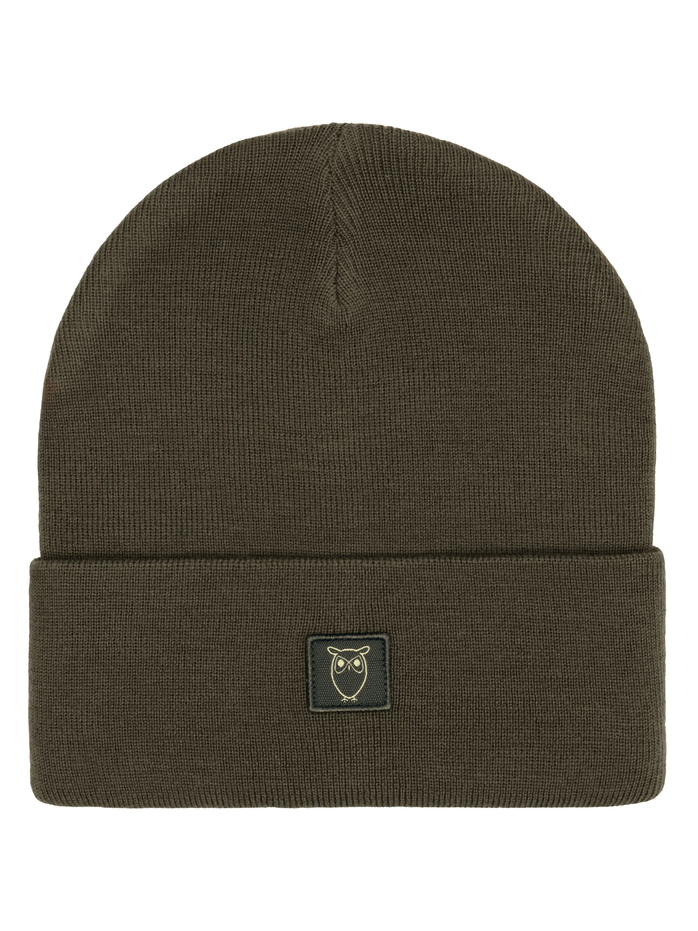Merino double layer badge beanie - Forest Night - Image 3